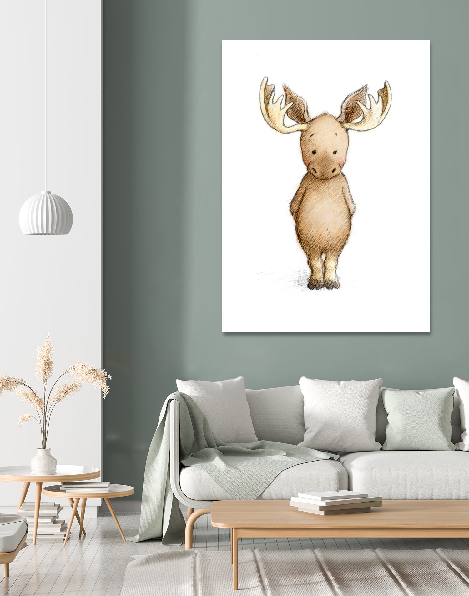 Moose by Anna Abramska on GIANT ART - brown digital drawing