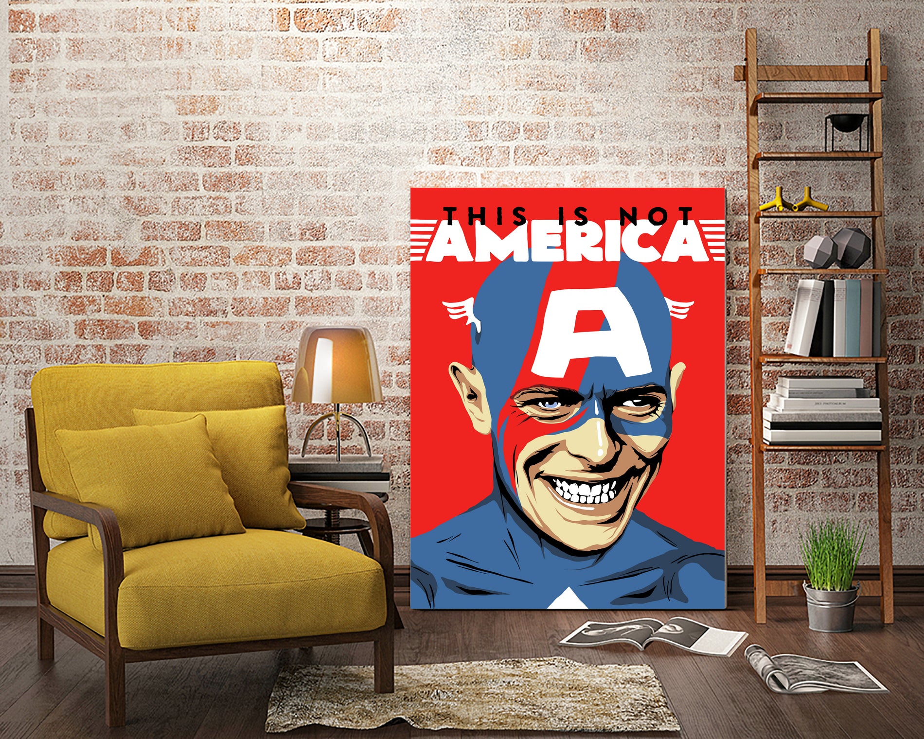 This is Not America by Bily Mariano da Luz on GIANT ART - red digital drawing