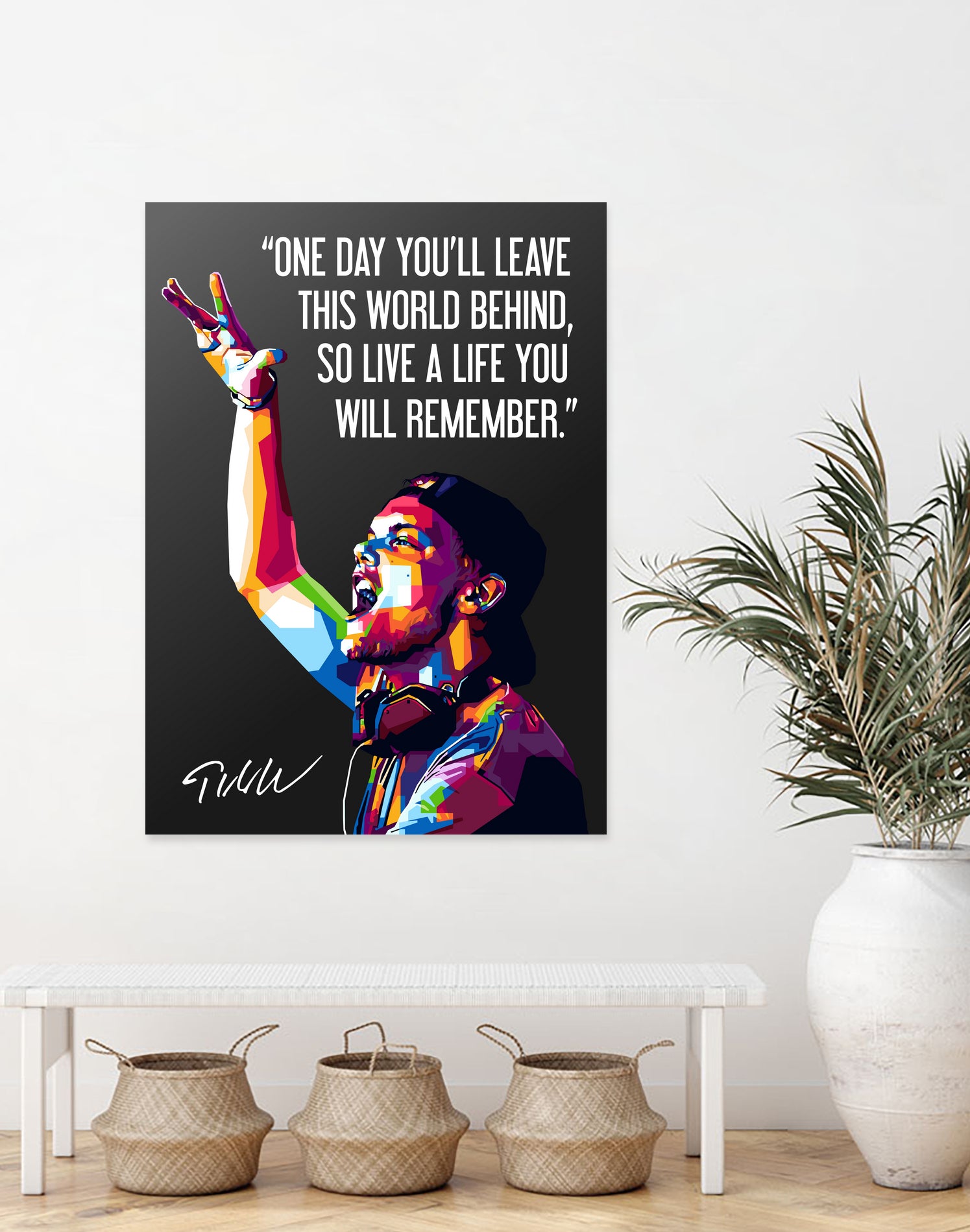 Avicii Quotes by Muamar Kadhafi on GIANT ART - black digital drawing