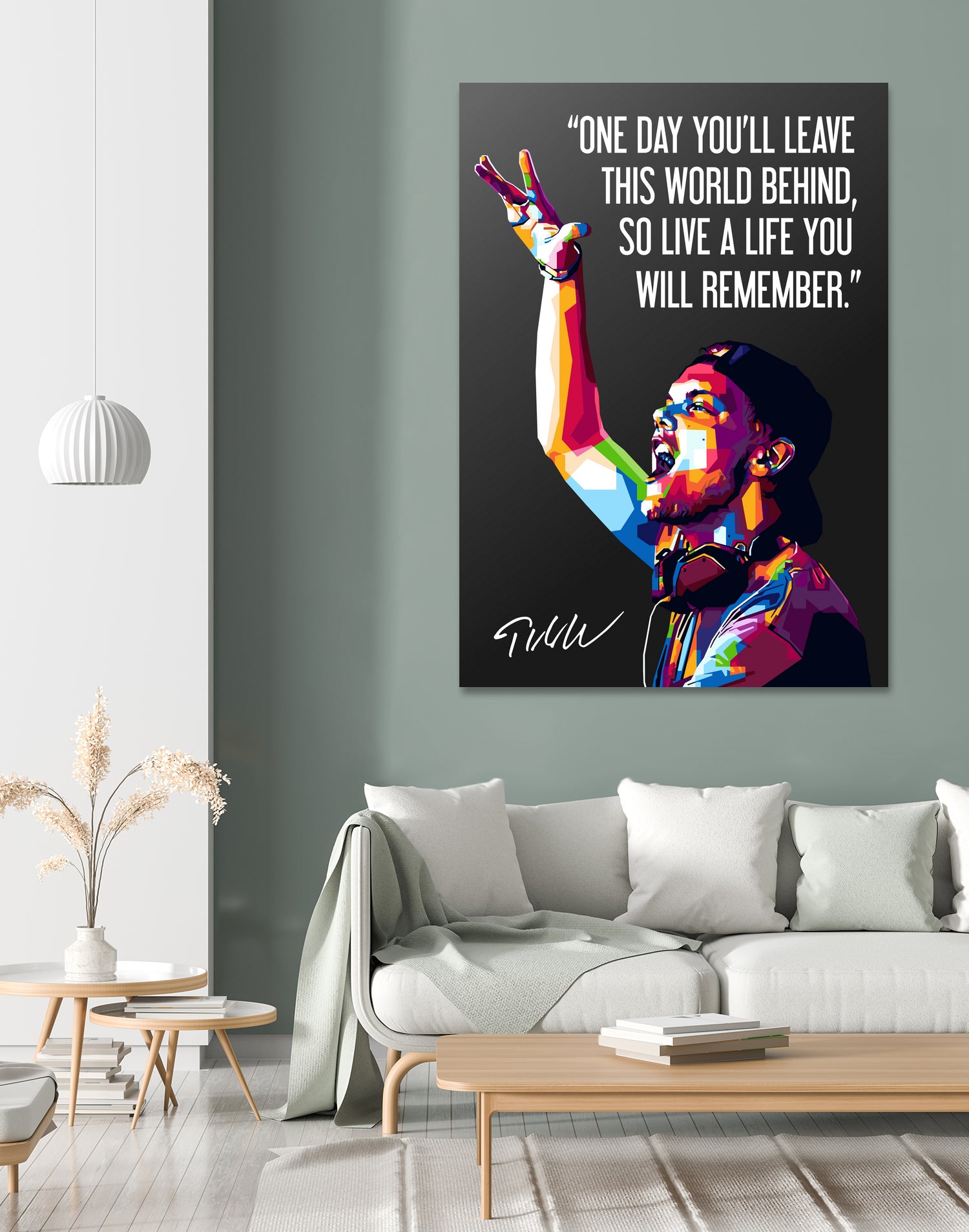 Avicii Quotes by Muamar Kadhafi on GIANT ART - black digital drawing
