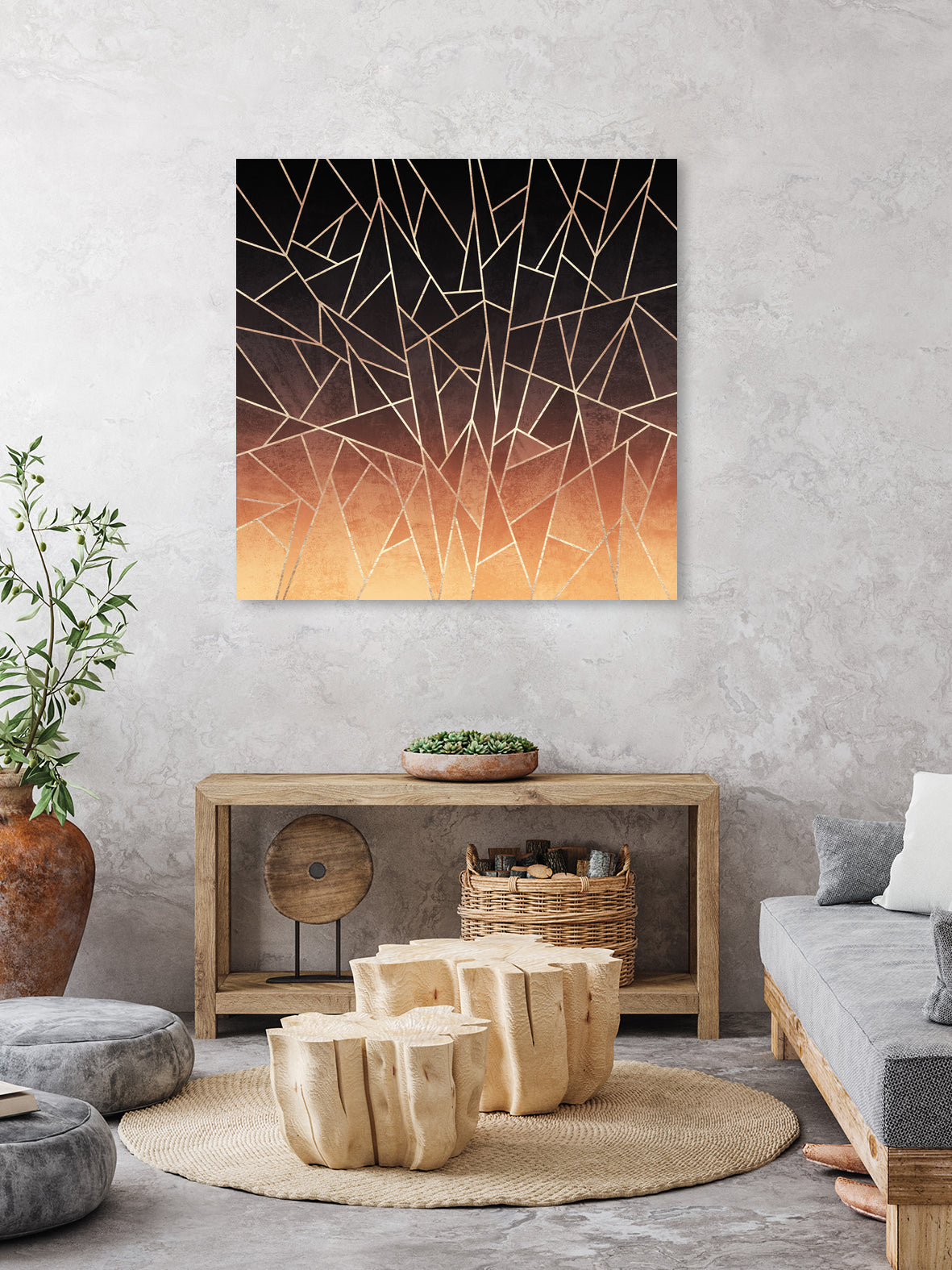 Shattered Ombre by Elisabeth Fredriksson on GIANT ART - brown digital painting