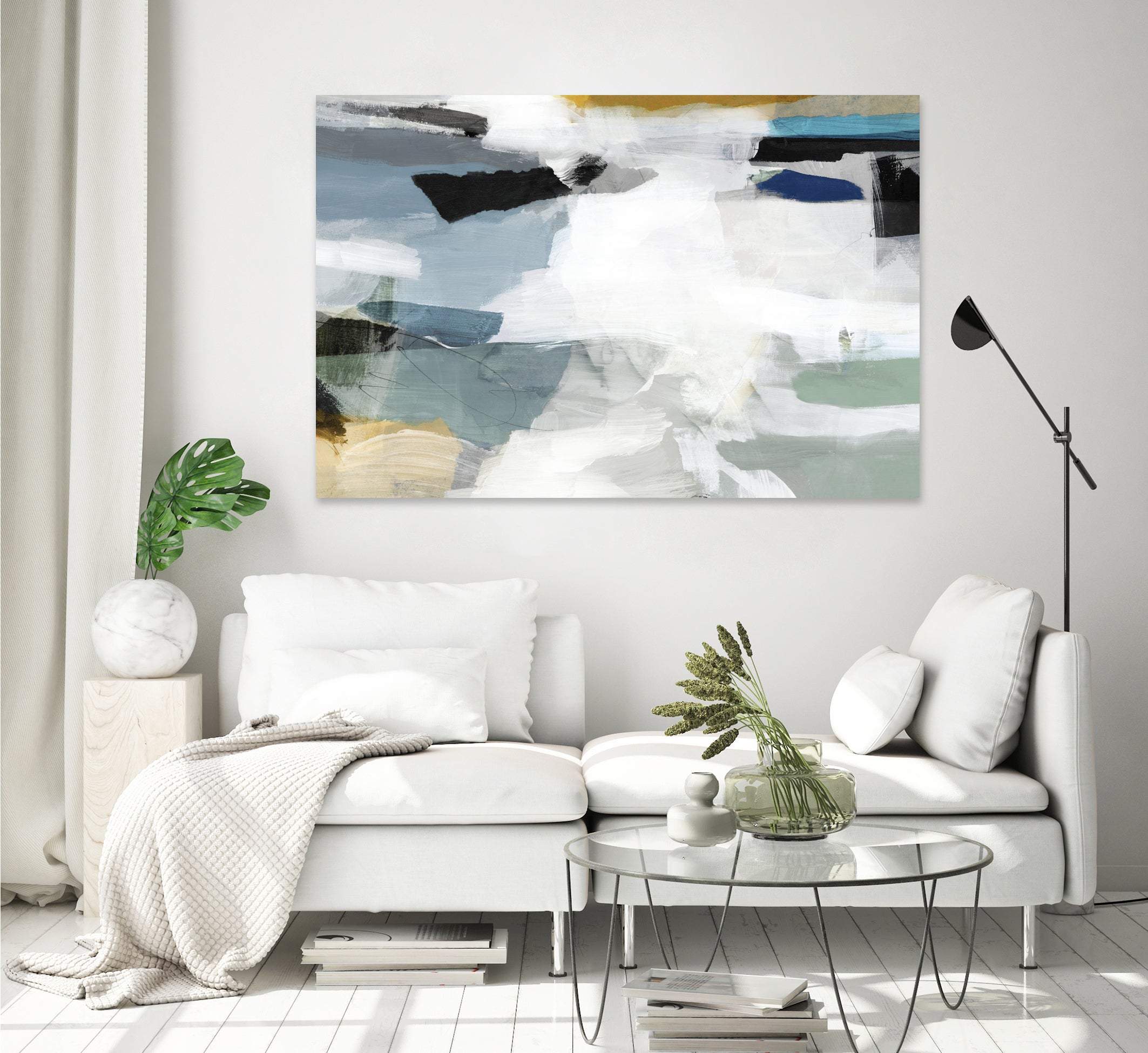 Brush Formation II by Pi Studio on GIANT ART - blue mixed media