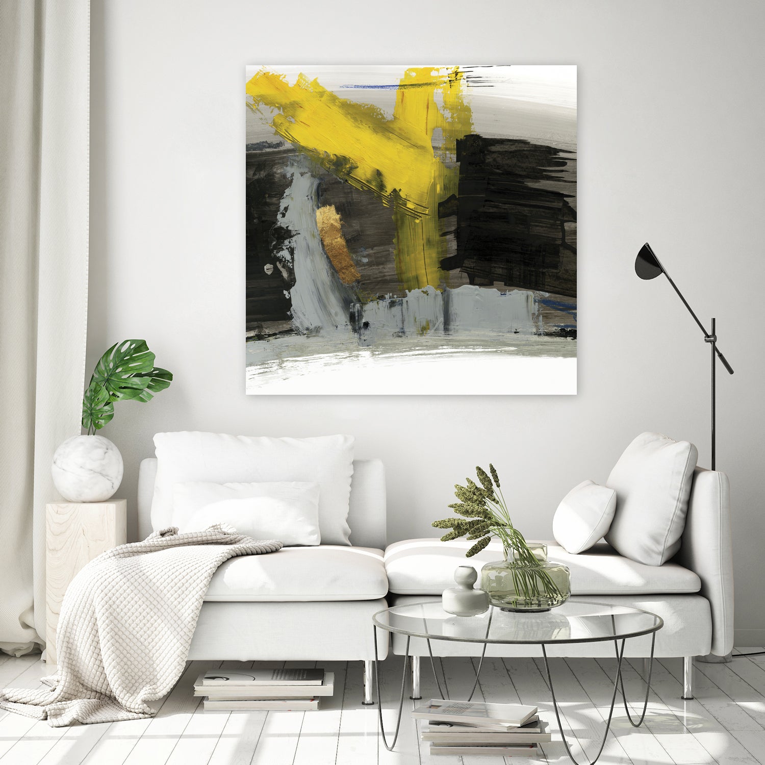 Hive I by Pi Studio on GIANT ART - yellow mixed media