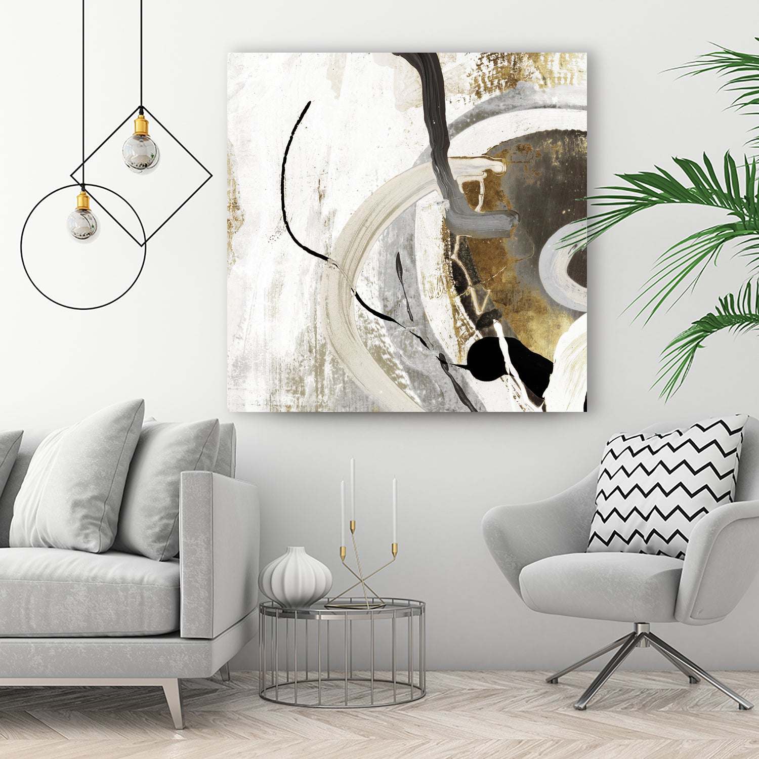 Teal - Tangled II Teal version by Pi Studio on GIANT ART - yellow mixed media