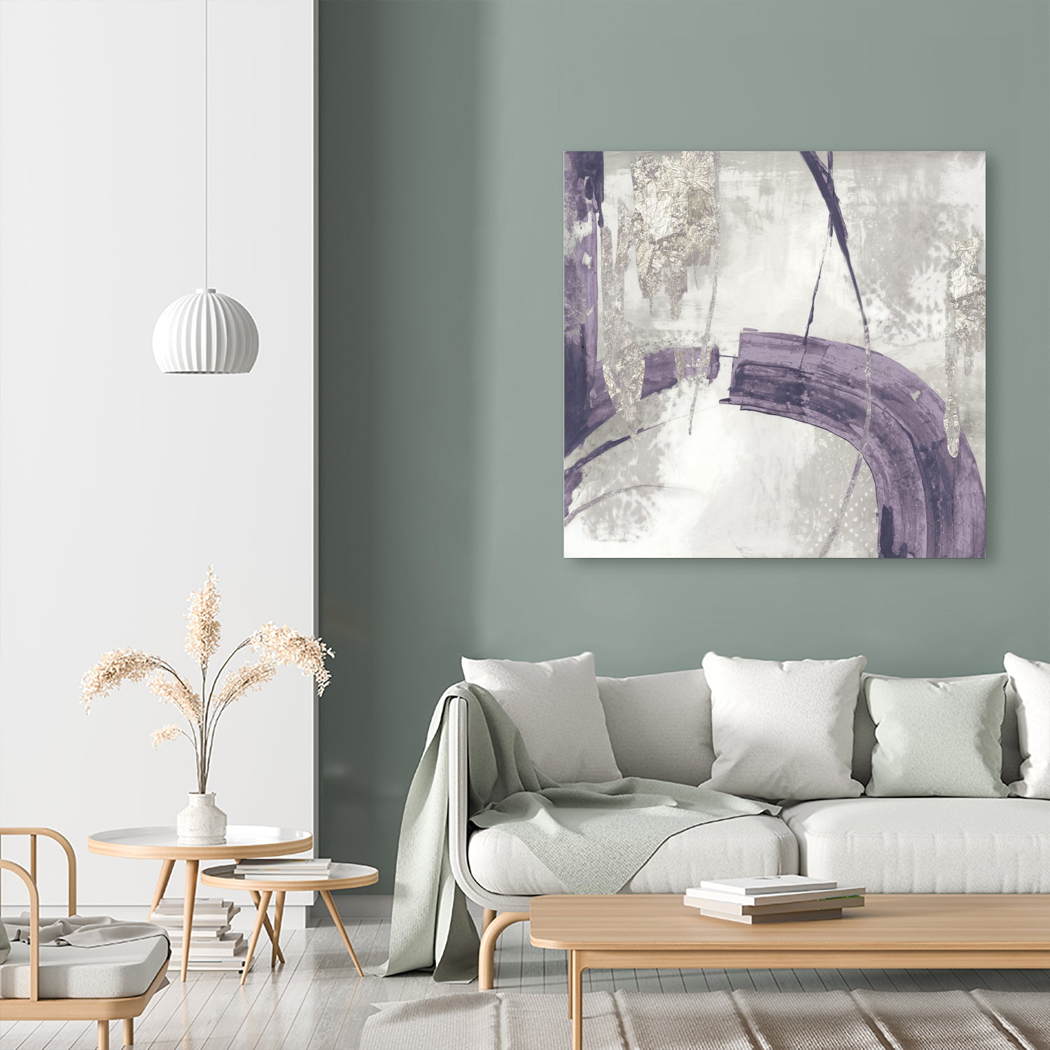 Black Ink I Lavender Version by Pi Studio on GIANT ART - fuchsia mixed media