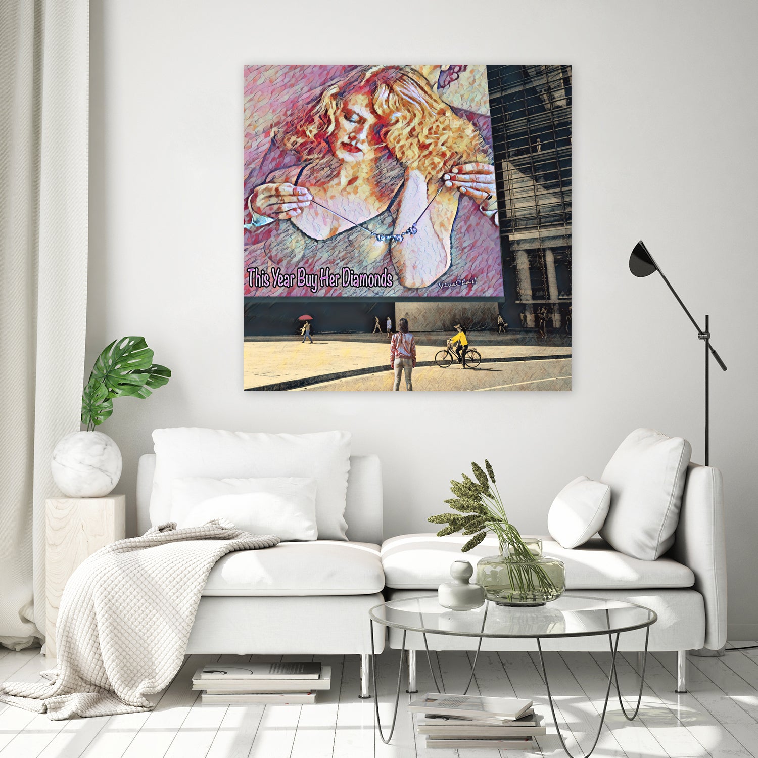 This Year Buy Her Diamonds by charles sinklier on GIANT ART - fuchsia digital painting