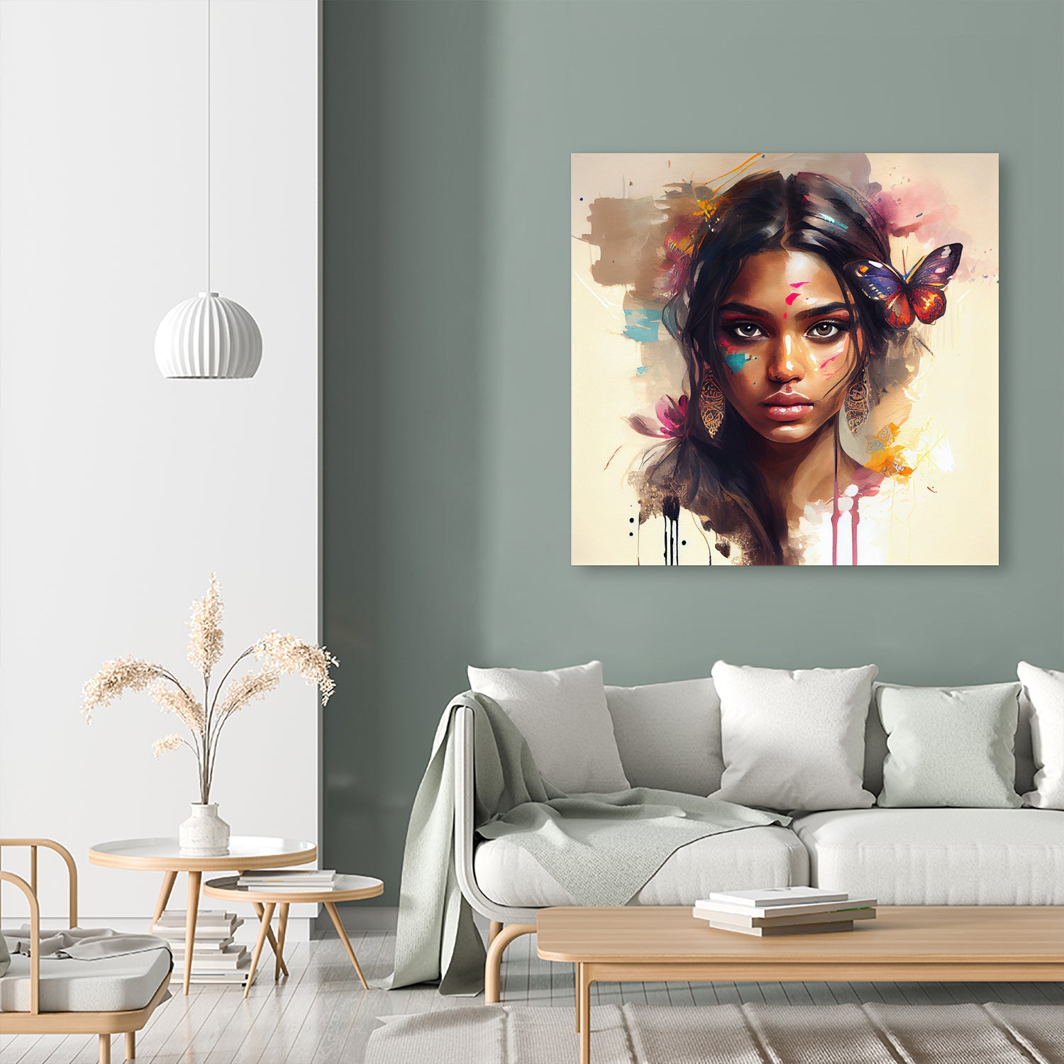 Watercolor Hindu Woman #1 by Isabel Cerdá Muñoz on GIANT ART - brown digital painting