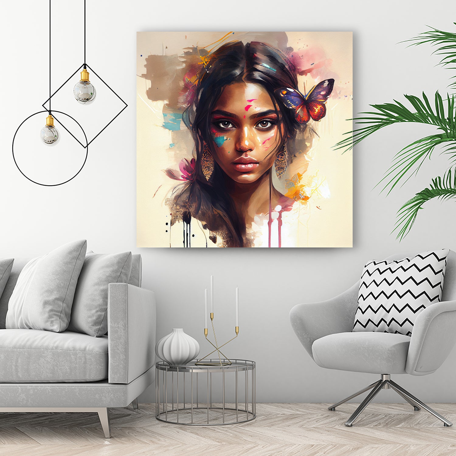 Watercolor Hindu Woman #1 by Isabel Cerdá Muñoz on GIANT ART - brown digital painting