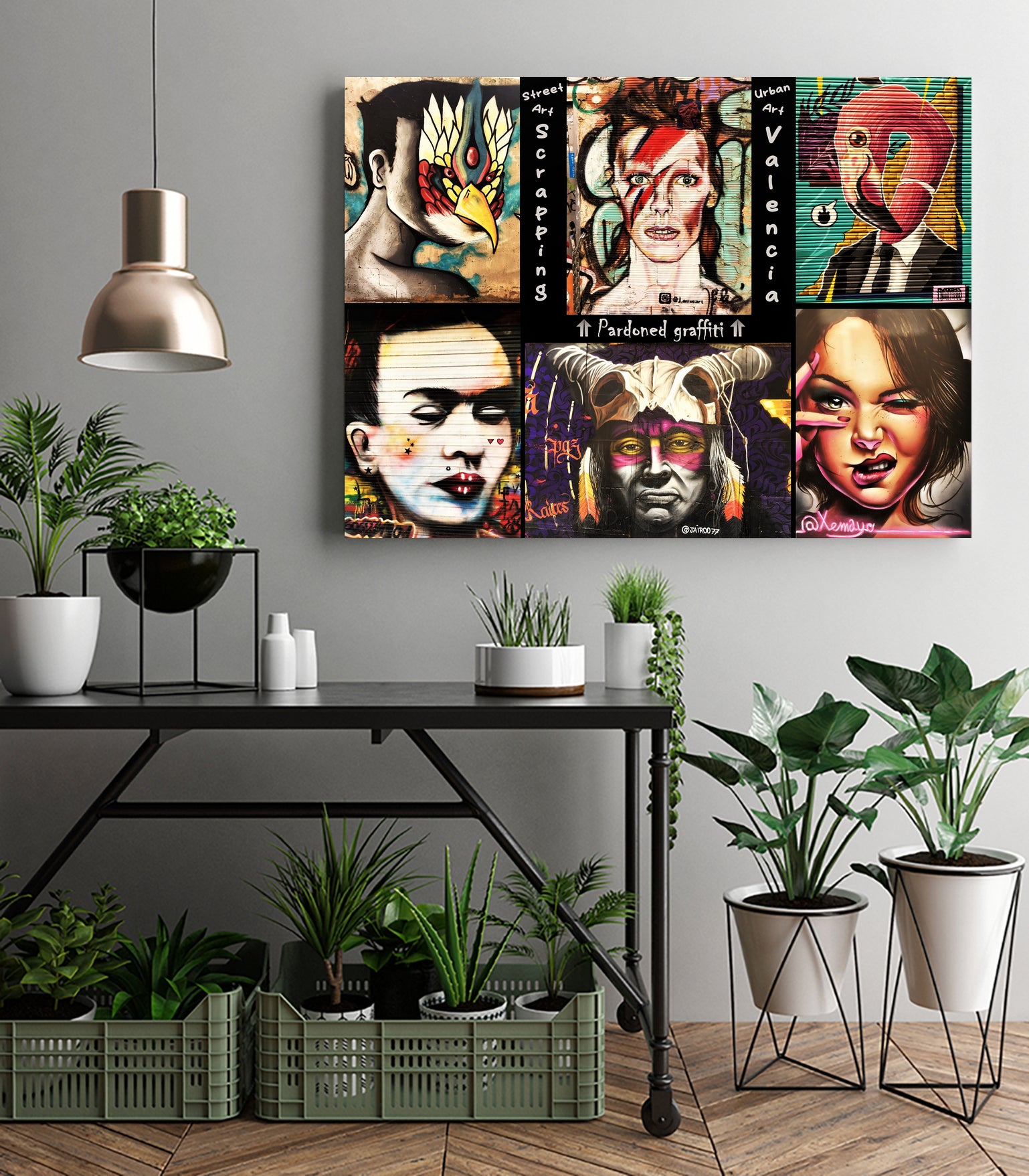 Street Art Scrapping VALENCIA "pardoned graffiti" by Bernat Sendra on GIANT ART - yellow photo illustration