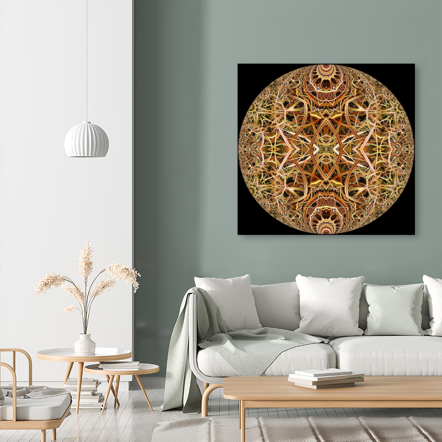 Red Grasses 3 Mandala by Digital Crafts on GIANT ART - brown photo illustration