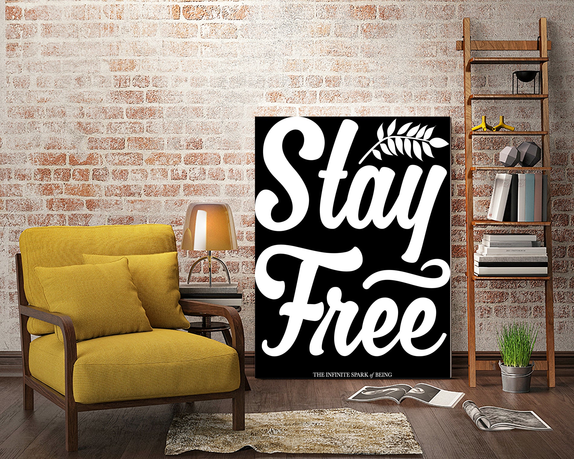 Stay Free (II) by The Infinite Spark of Being Keith Welsh on GIANT ART - black typography