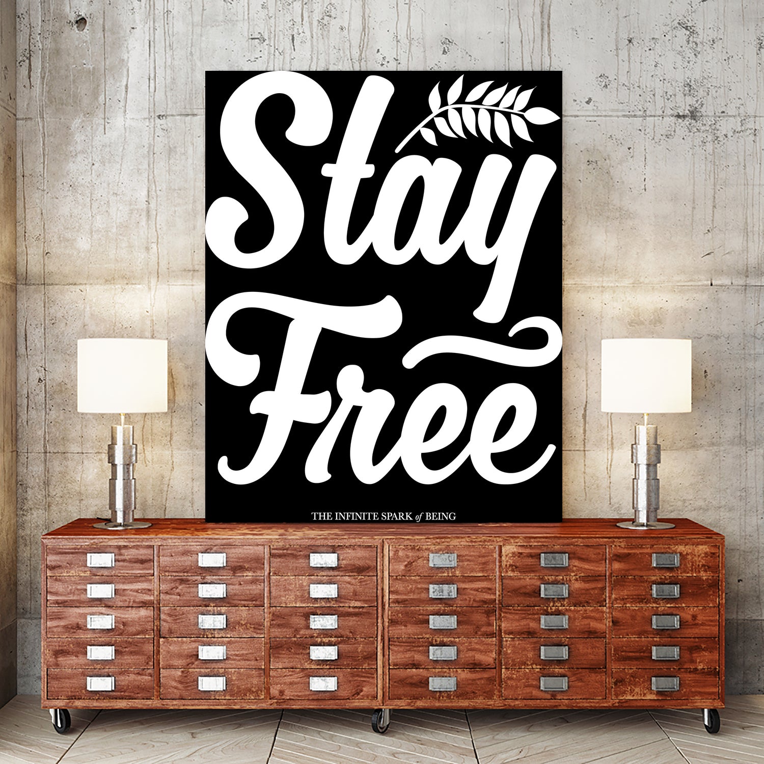 Stay Free (II) by The Infinite Spark of Being Keith Welsh on GIANT ART - black typography