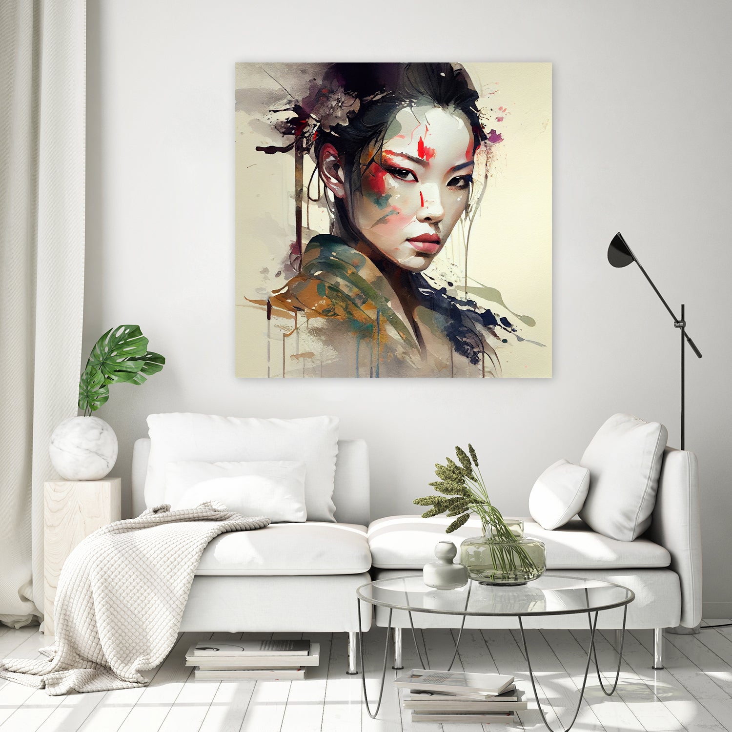 Powerful Warrior Geisha #1 by Isabel Cerdá Muñoz on GIANT ART - brown digital painting
