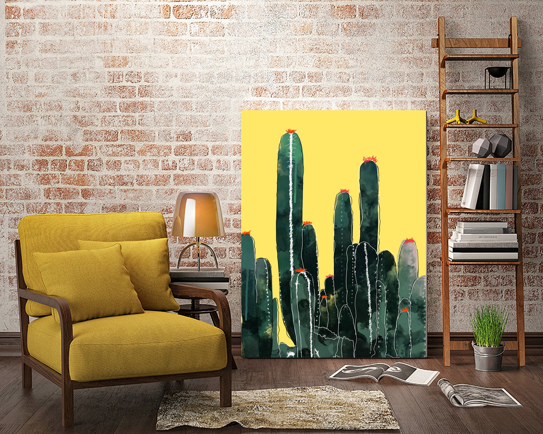 Cactus by Ümmühan Türk on GIANT ART - green digital painting