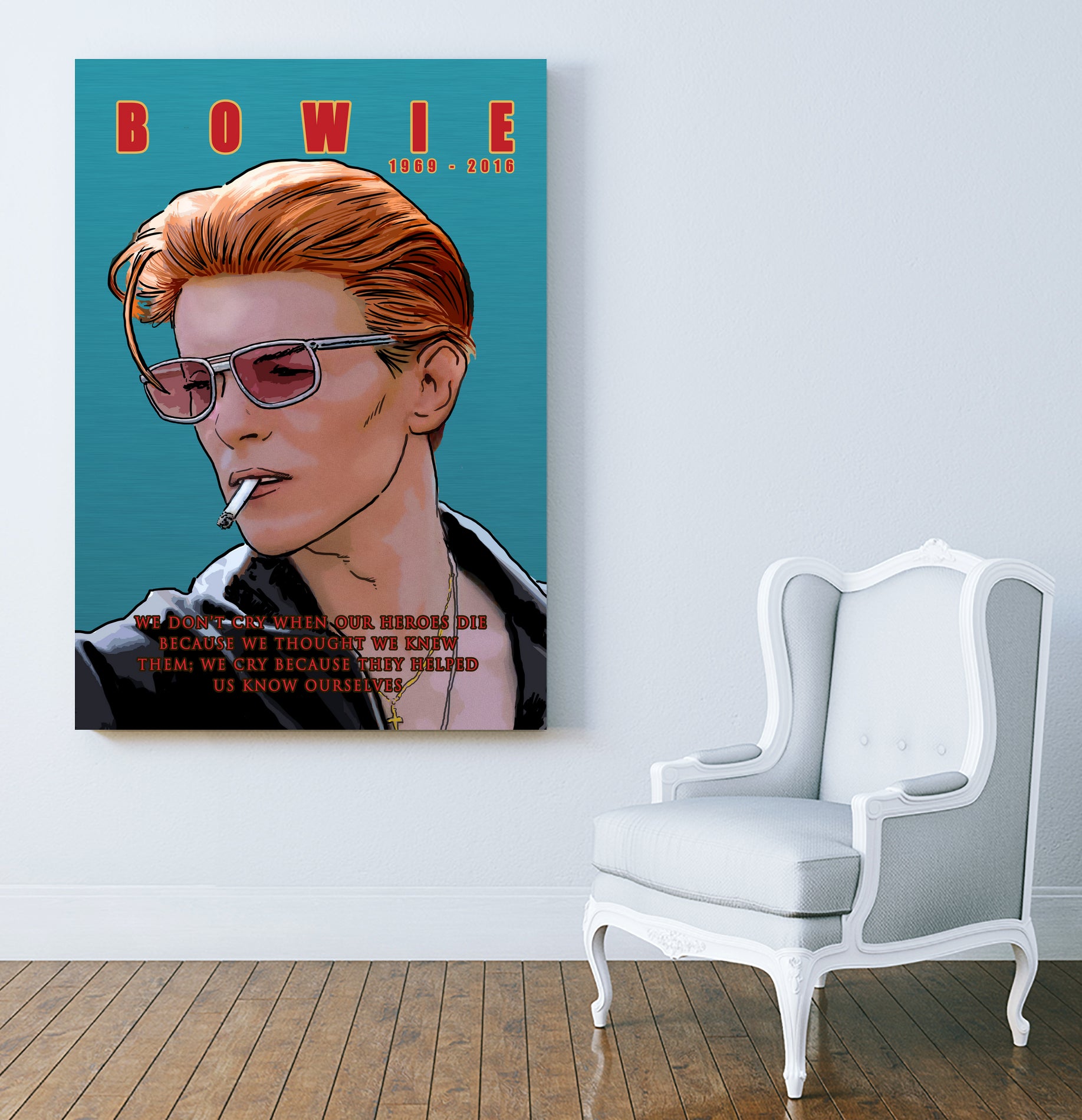 Bowie: Memento mori by Dan Avenell on GIANT ART - blue digital painting