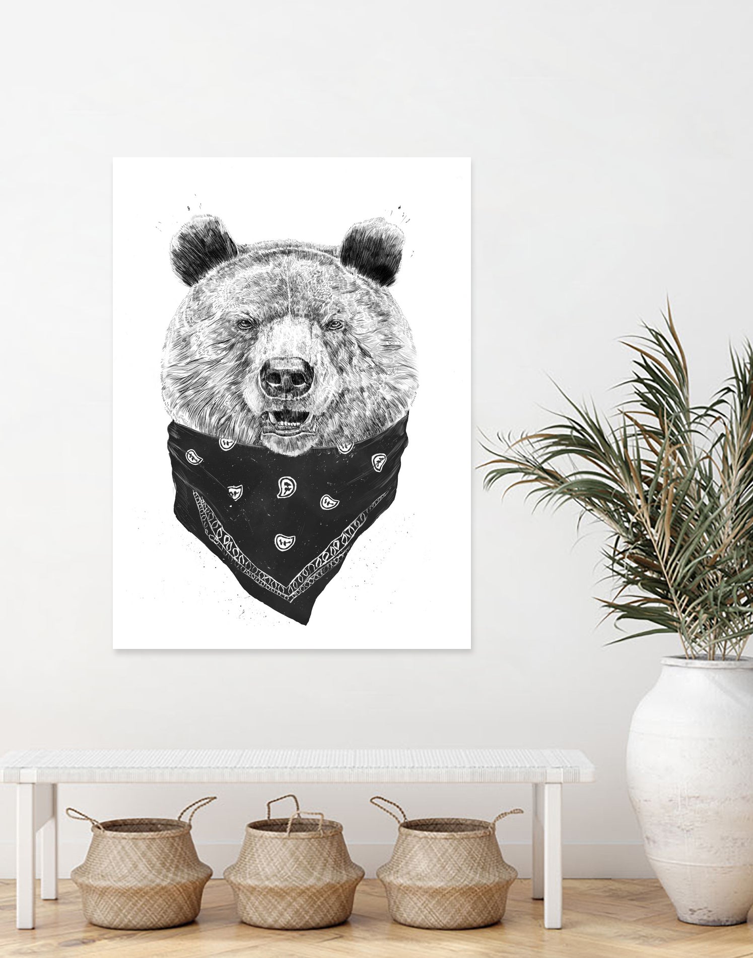 Wild bear by Solti Balázs on GIANT ART - white digital drawing