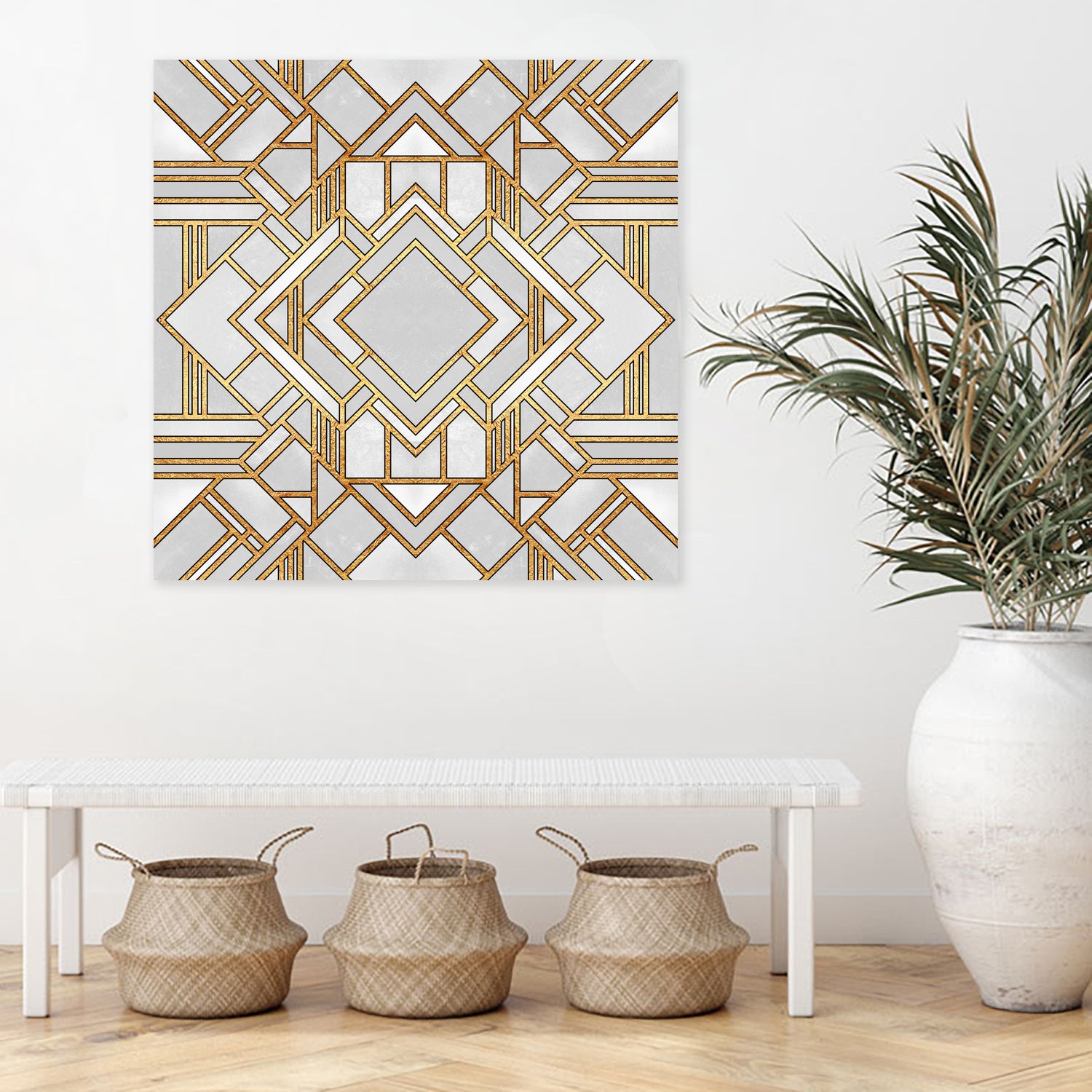 Art Deco 1 by Elisabeth Fredriksson on GIANT ART - white mixed media