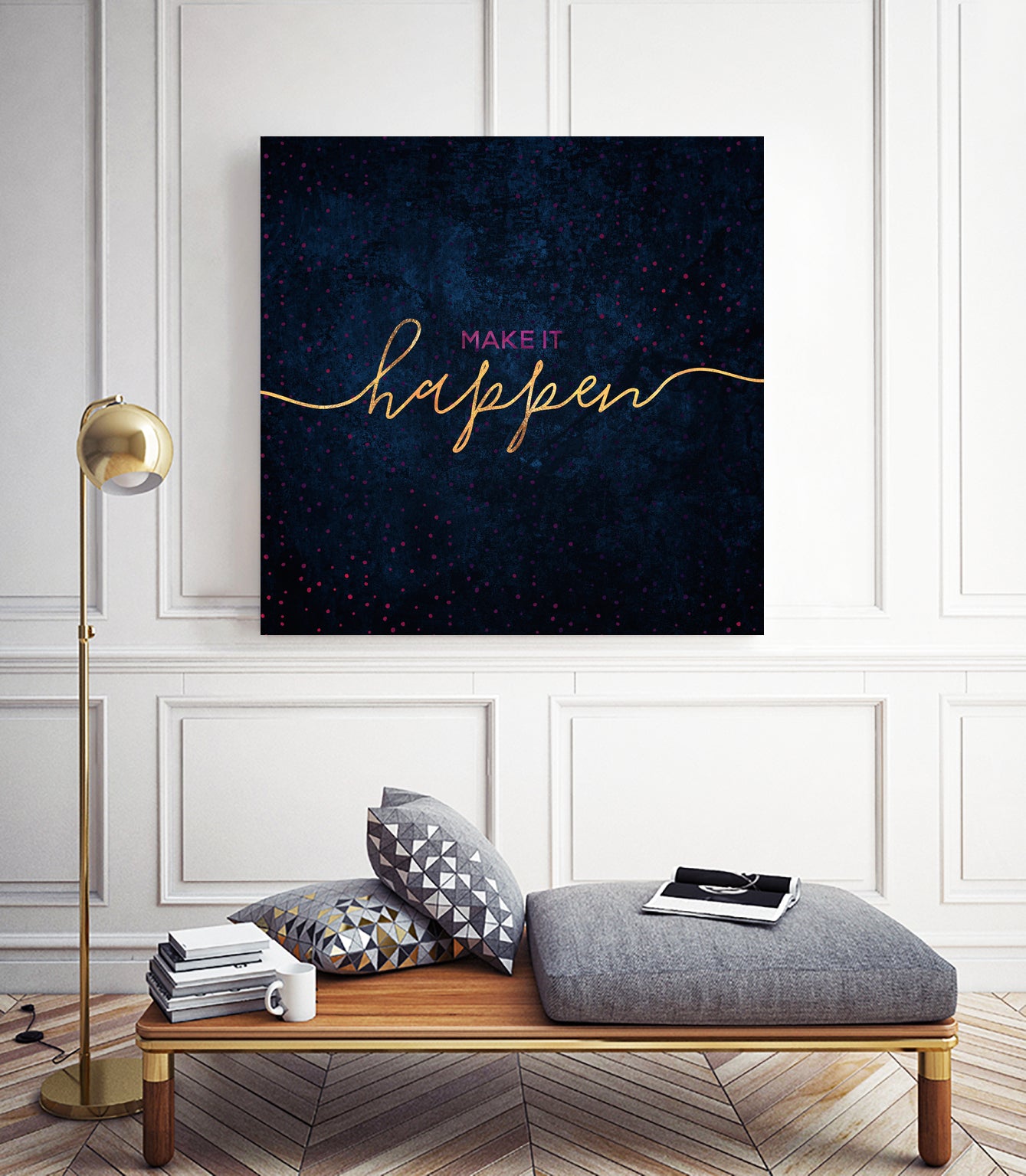 Make it happen / 2 by Elisabeth Fredriksson on GIANT ART - blue typography