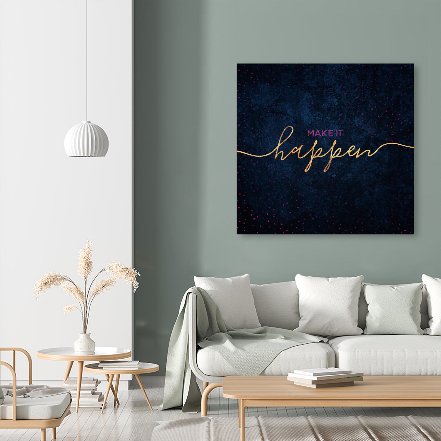 Make it happen / 2 by Elisabeth Fredriksson on GIANT ART - blue typography