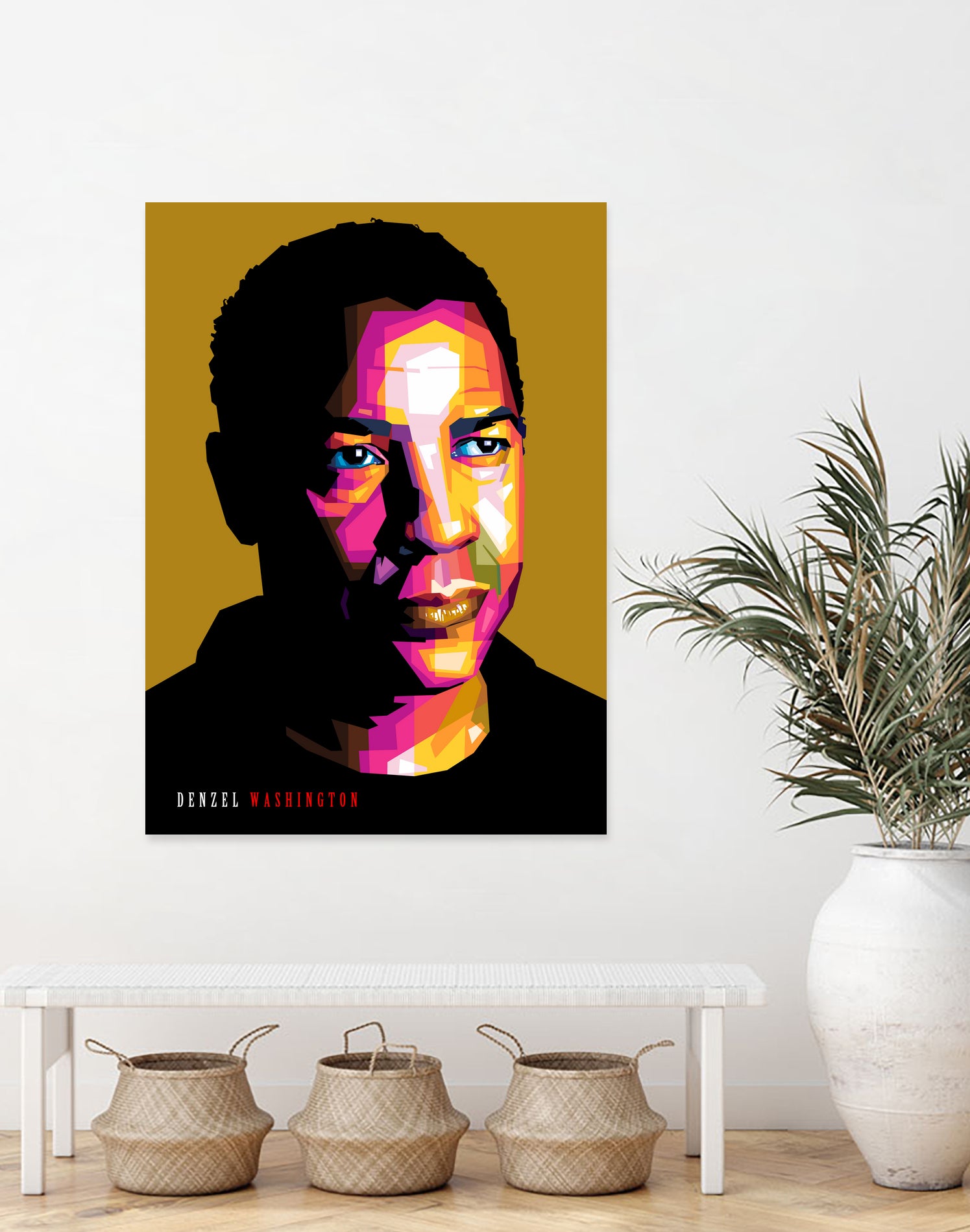Denzel Washington by Sherlock Wijaya on GIANT ART - white photo illustration
