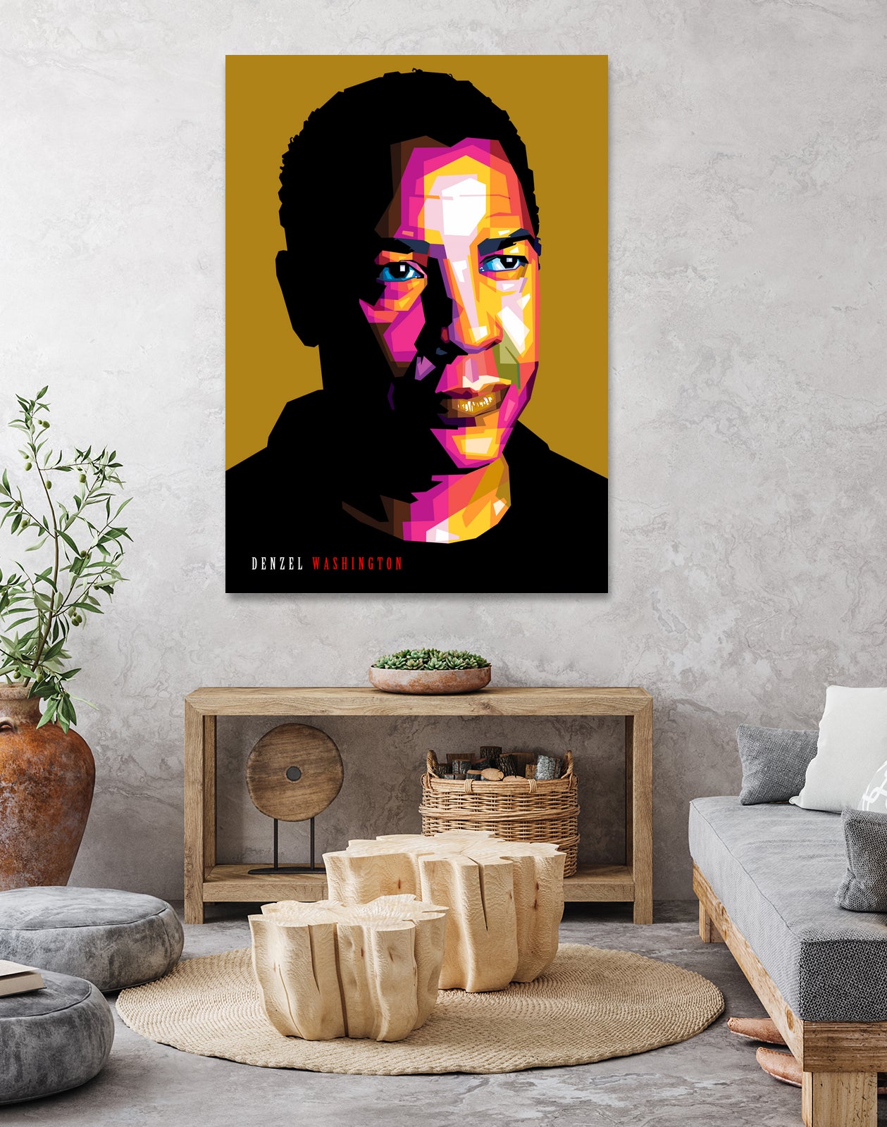 Denzel Washington by Sherlock Wijaya on GIANT ART - white photo illustration