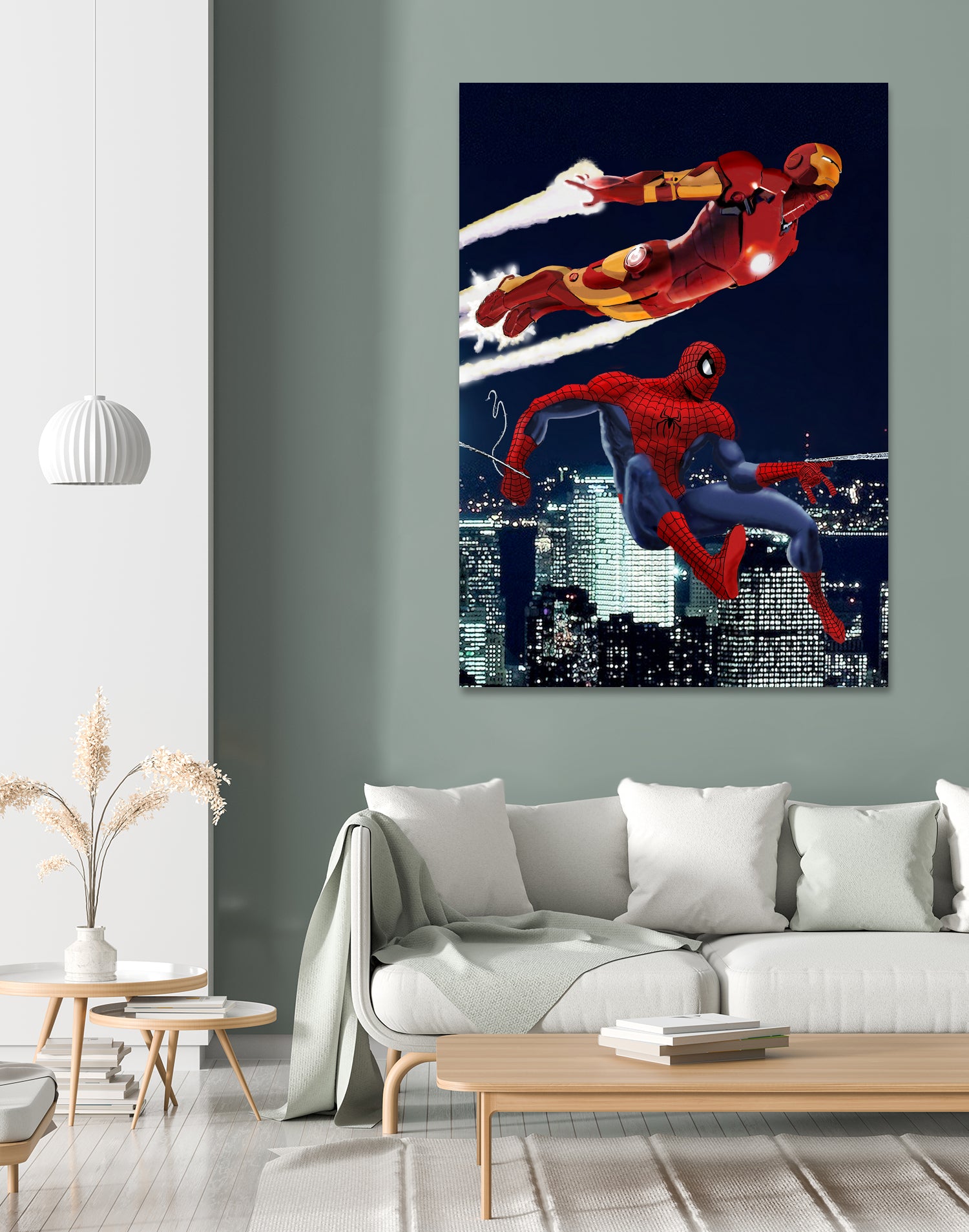 Marvel: Spider-Man and Iron Man by Dan Avenell on GIANT ART - black digital drawing