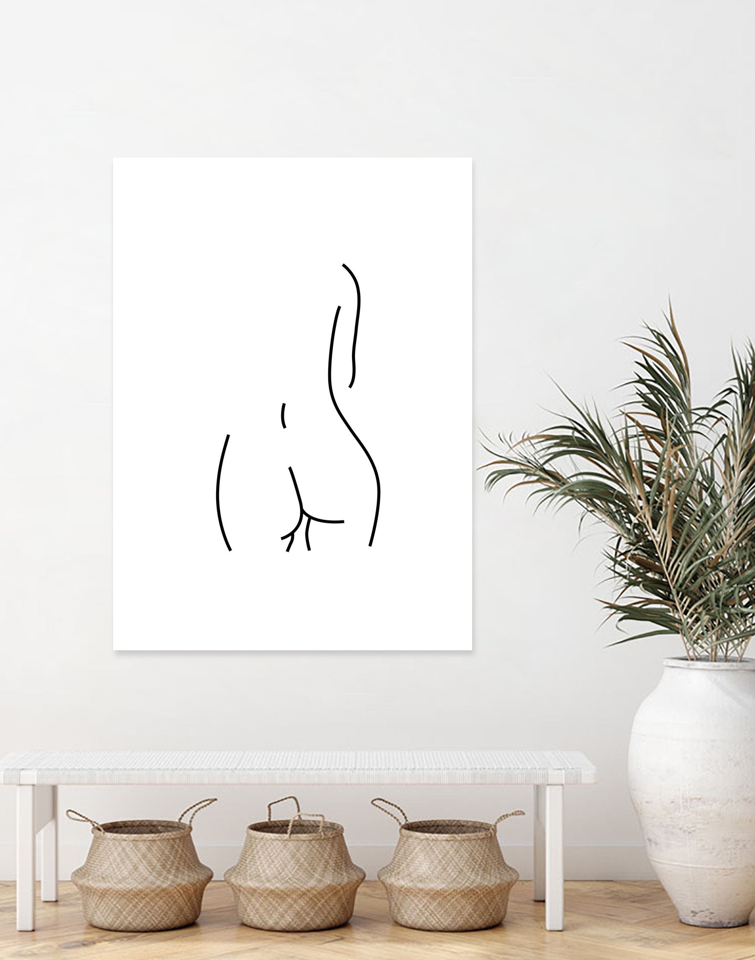 DERRIERE nude line art by Karli Florence on GIANT ART - white digital drawing