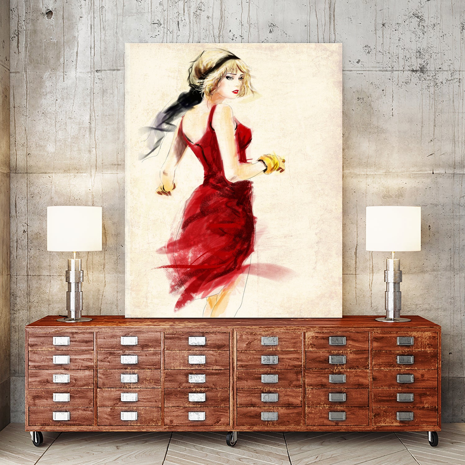 Erica by Ng Chun Fui on GIANT ART - red digital painting