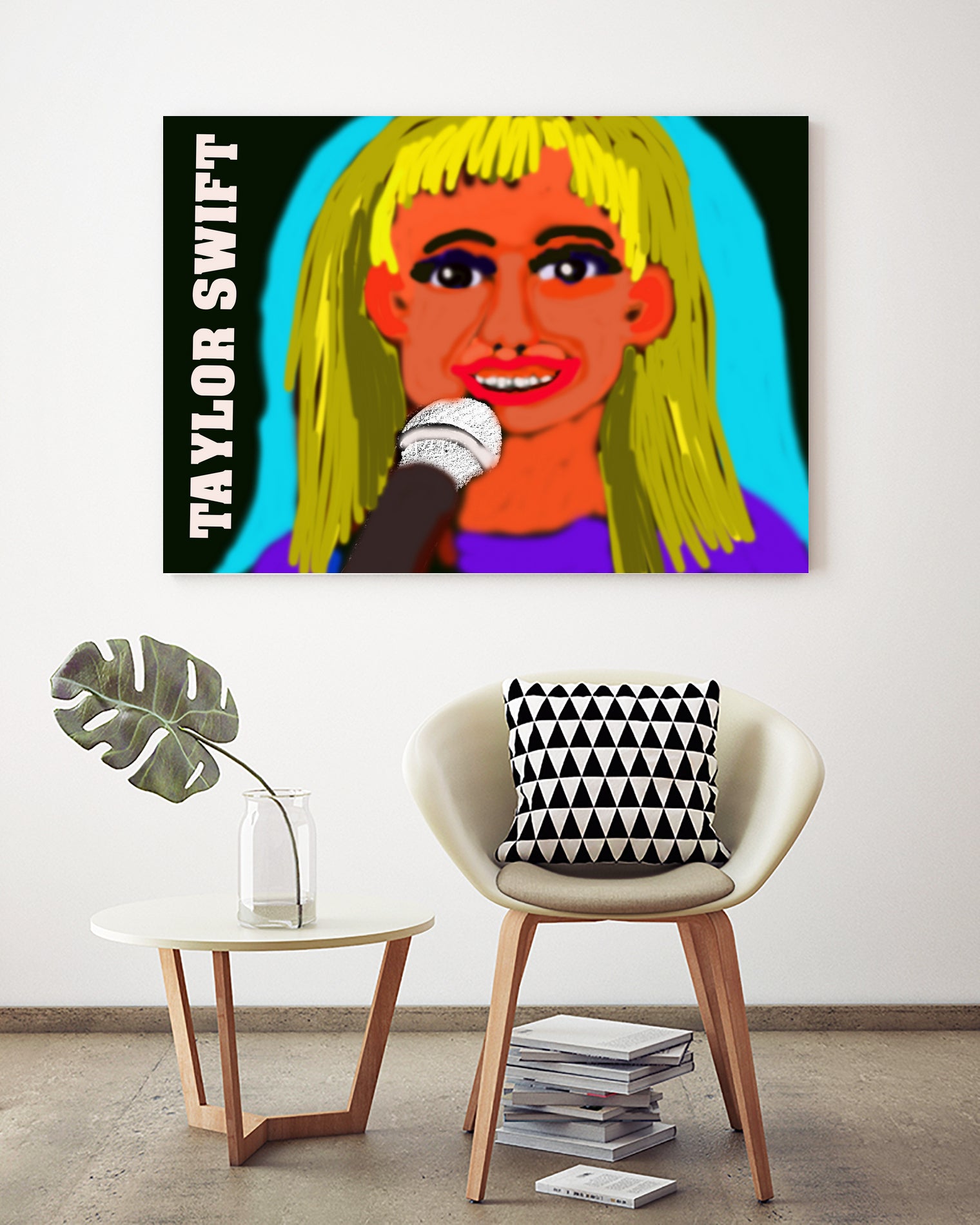 TaylorYellow.singing 2023 by Matthew McGuire on GIANT ART - blue digital painting