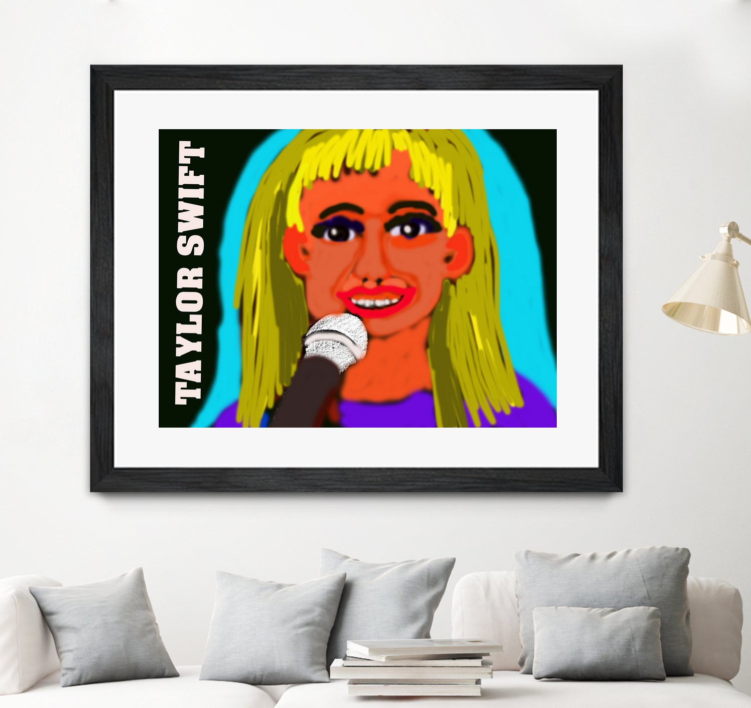 TaylorYellow.singing 2023 by Matthew McGuire on GIANT ART - blue digital painting