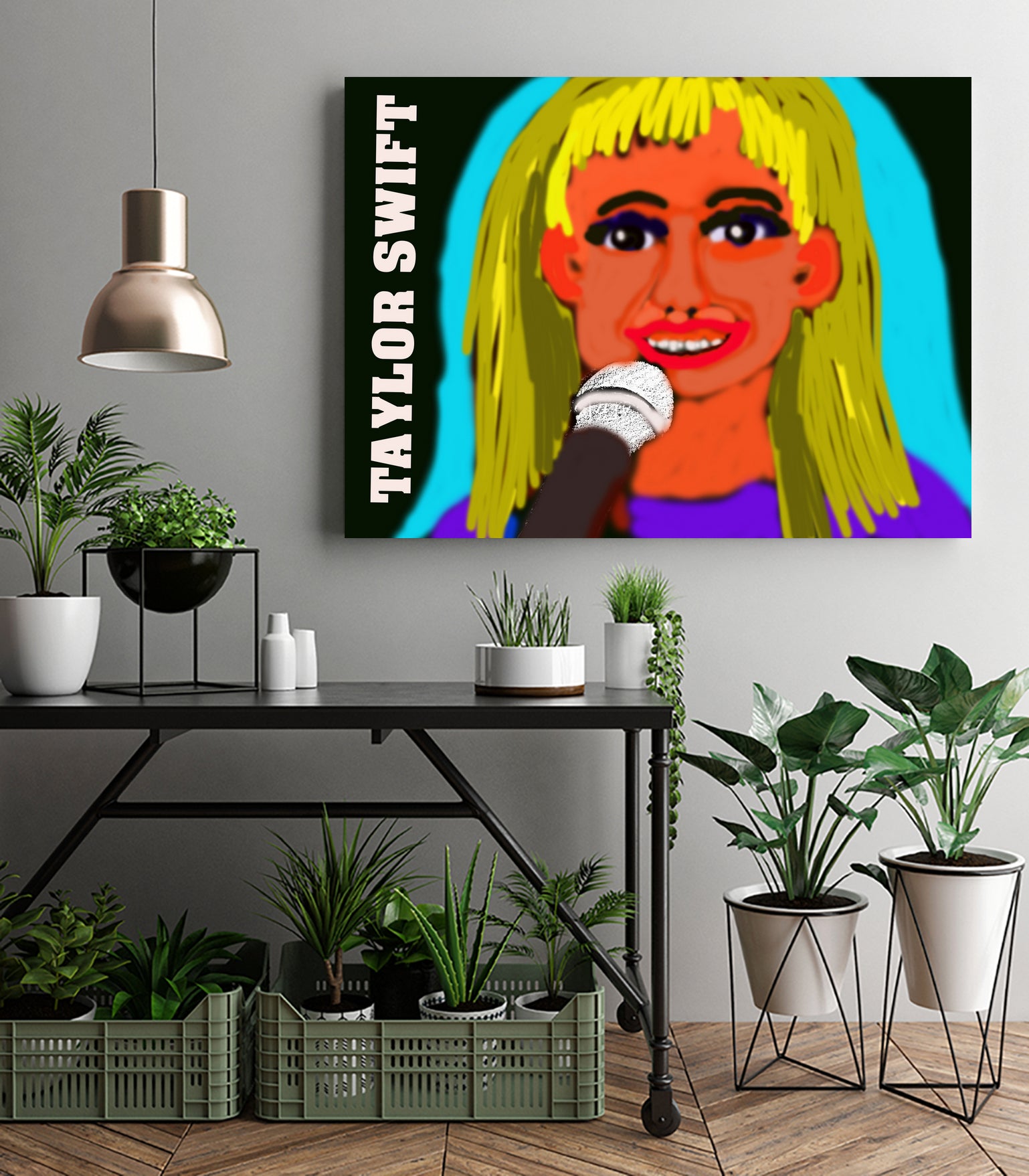 TaylorYellow.singing 2023 by Matthew McGuire on GIANT ART - blue digital painting