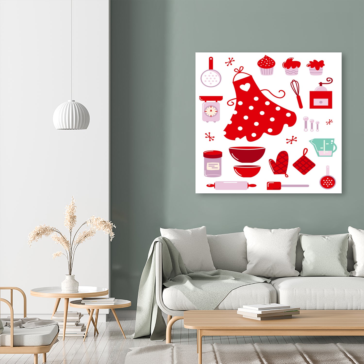 New folk original ICONOGRAPHY in Shop by Bee and Glow ART Illustrations on GIANT ART - red digital drawing