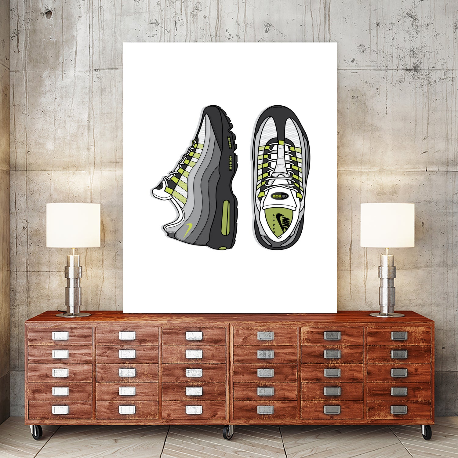 Nike AM95 by Herinson Alvarez on GIANT ART - white digital drawing