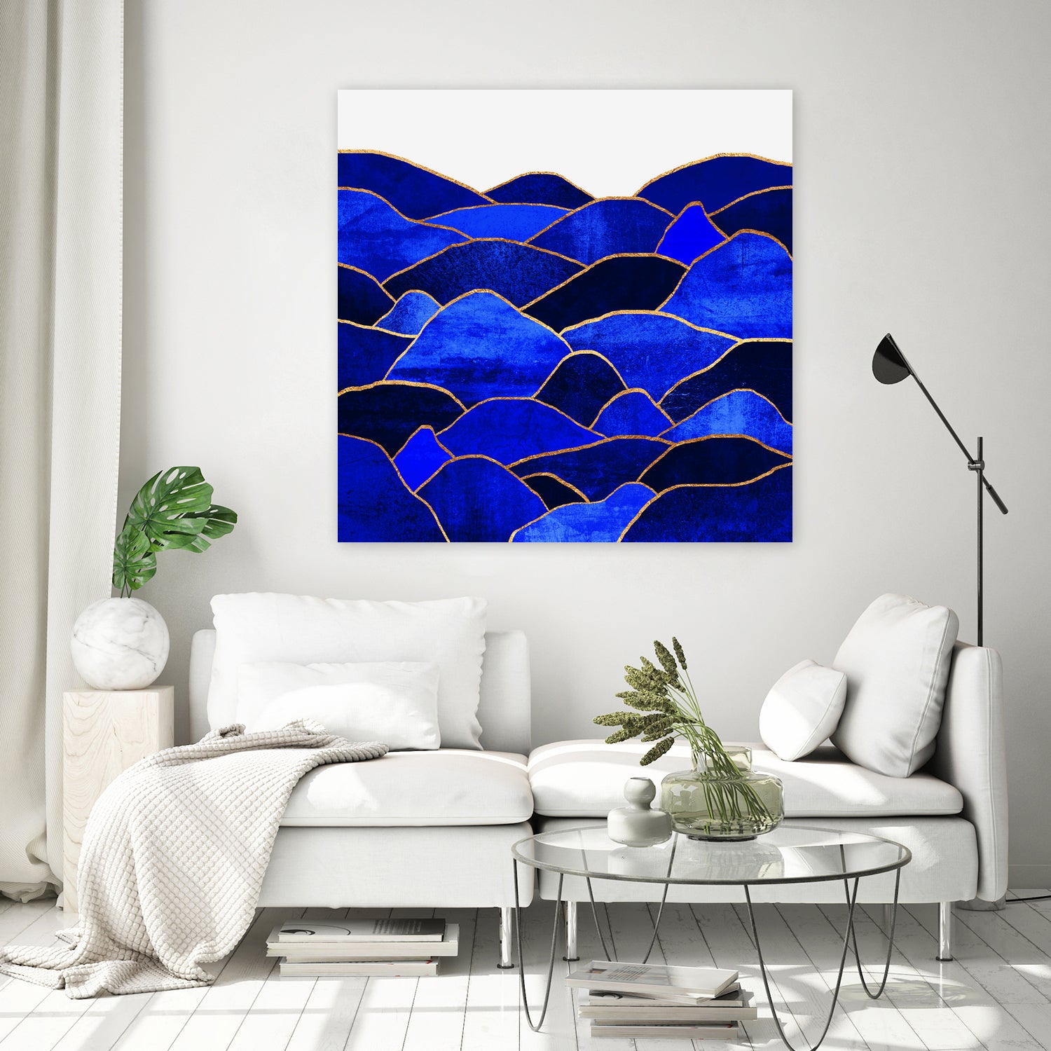 Blue Hills by Elisabeth Fredriksson on GIANT ART - blue mixed media