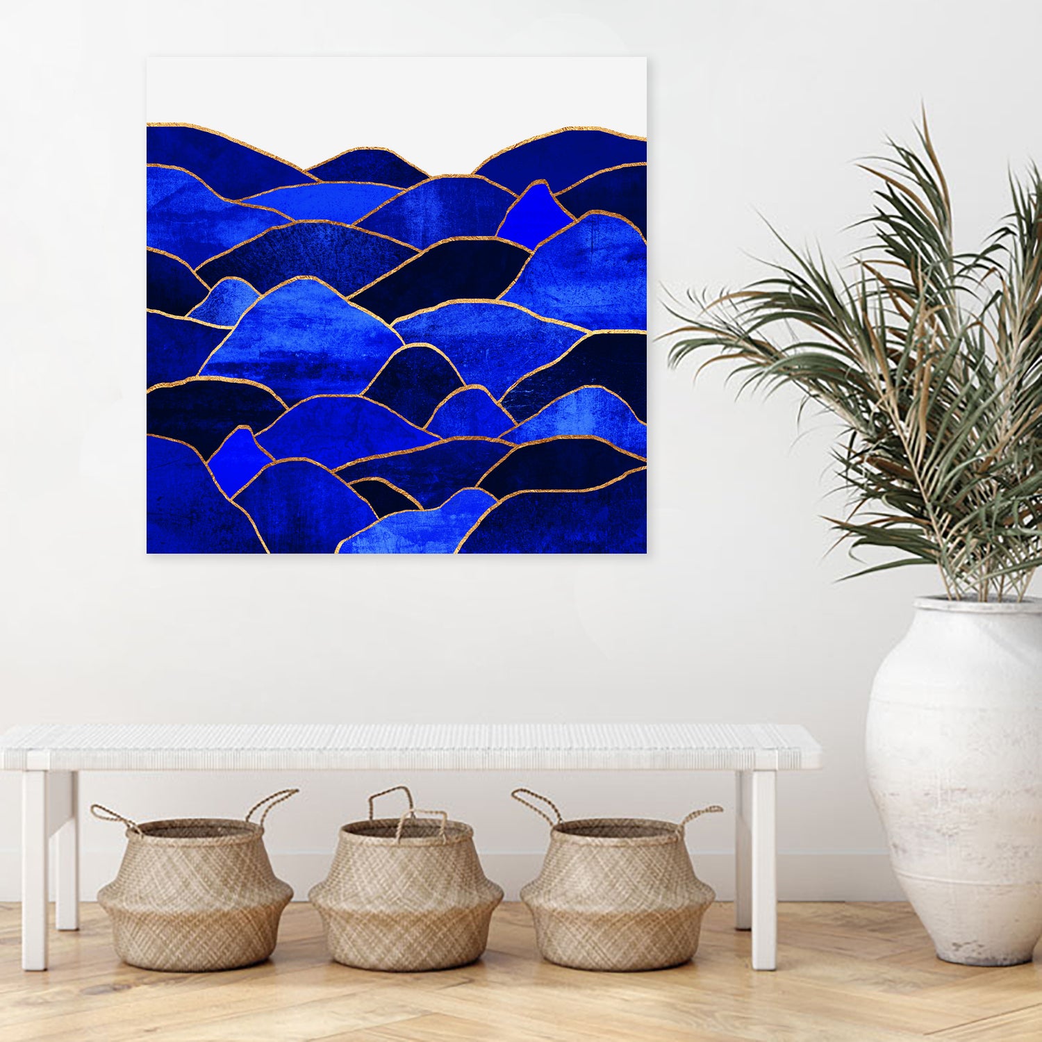 Blue Hills by Elisabeth Fredriksson on GIANT ART - blue mixed media