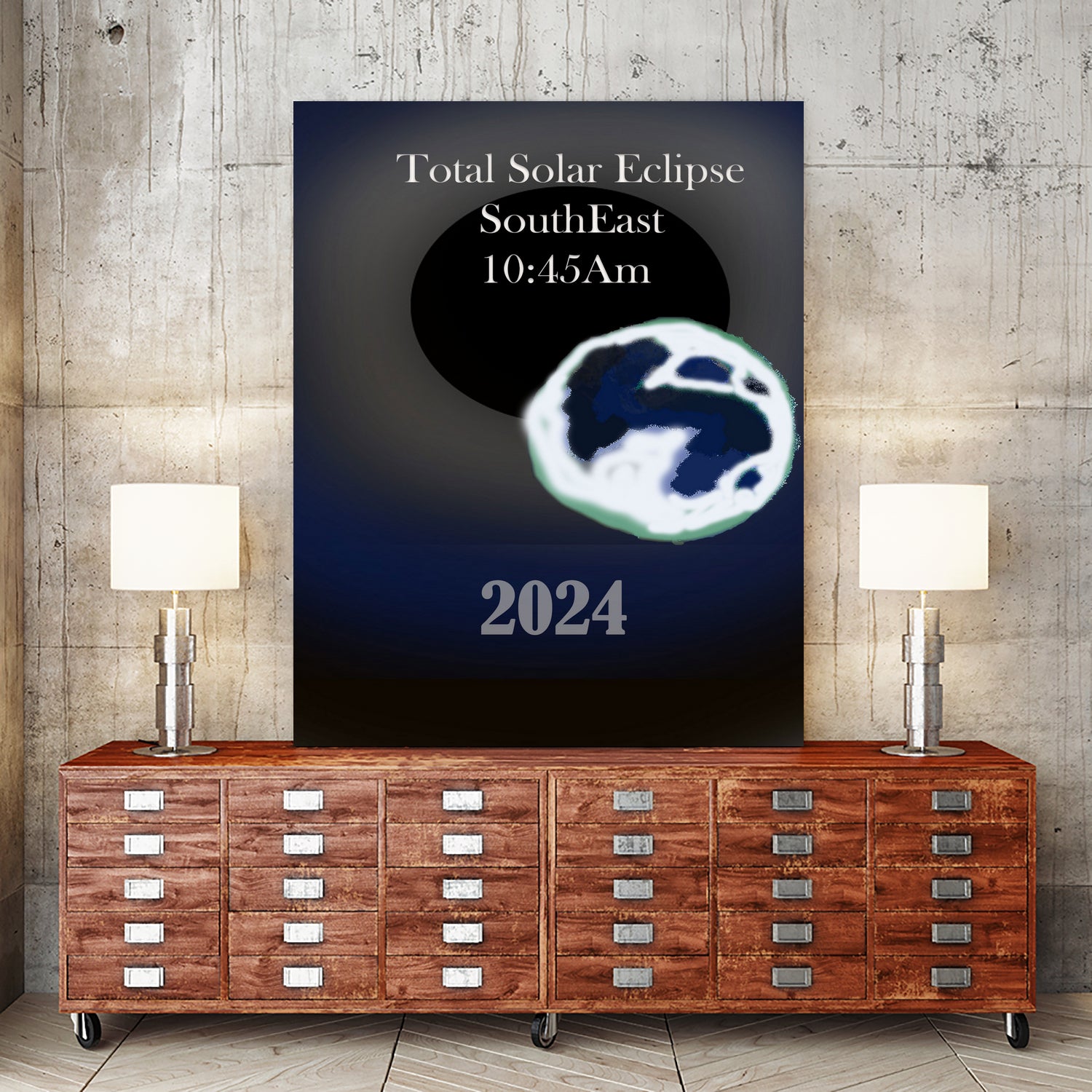 People.watch.10.45.eclipse by Matthew McGuire on GIANT ART - blue digital painting