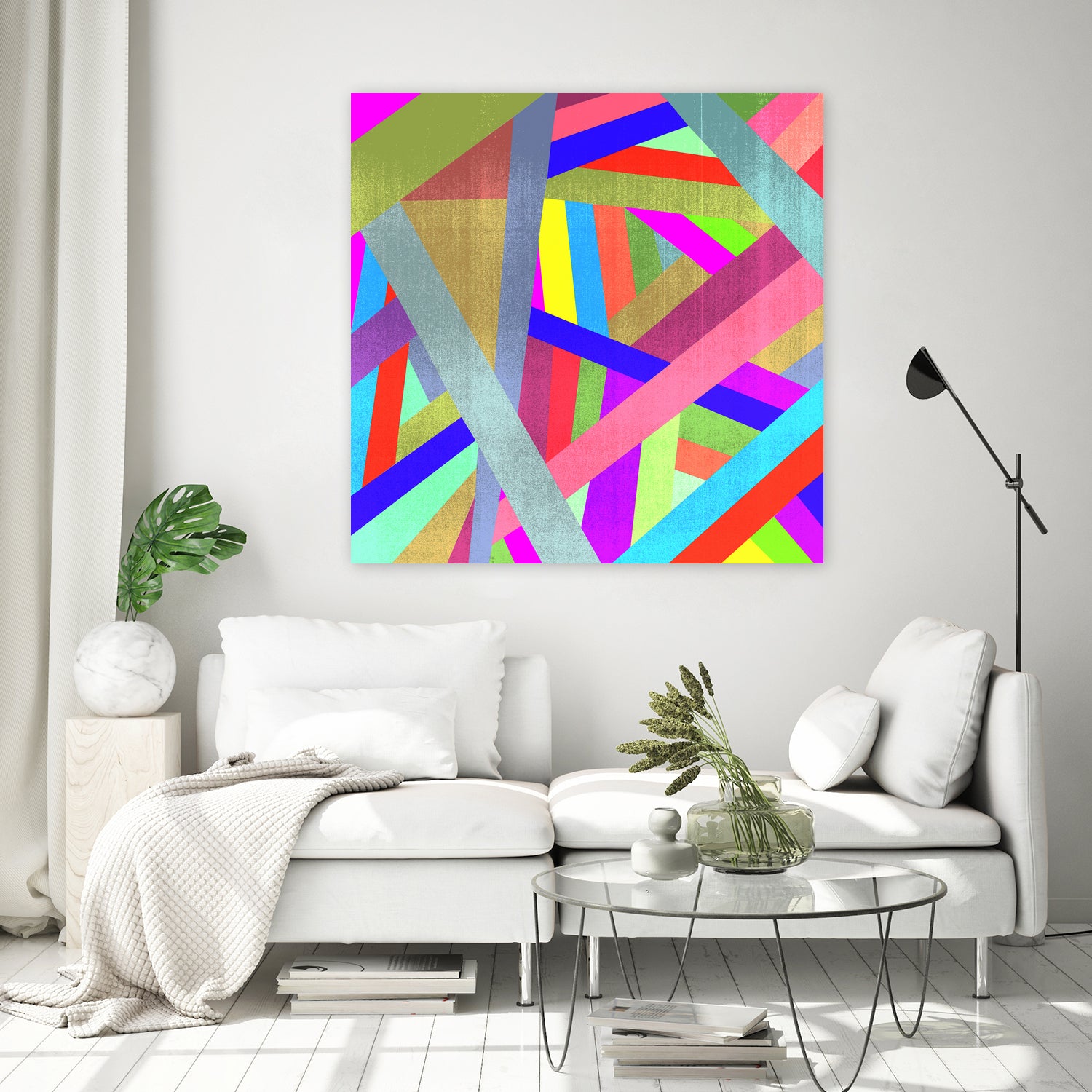 STRIPES II by Anthony Foronda on GIANT ART - pink vector illustration