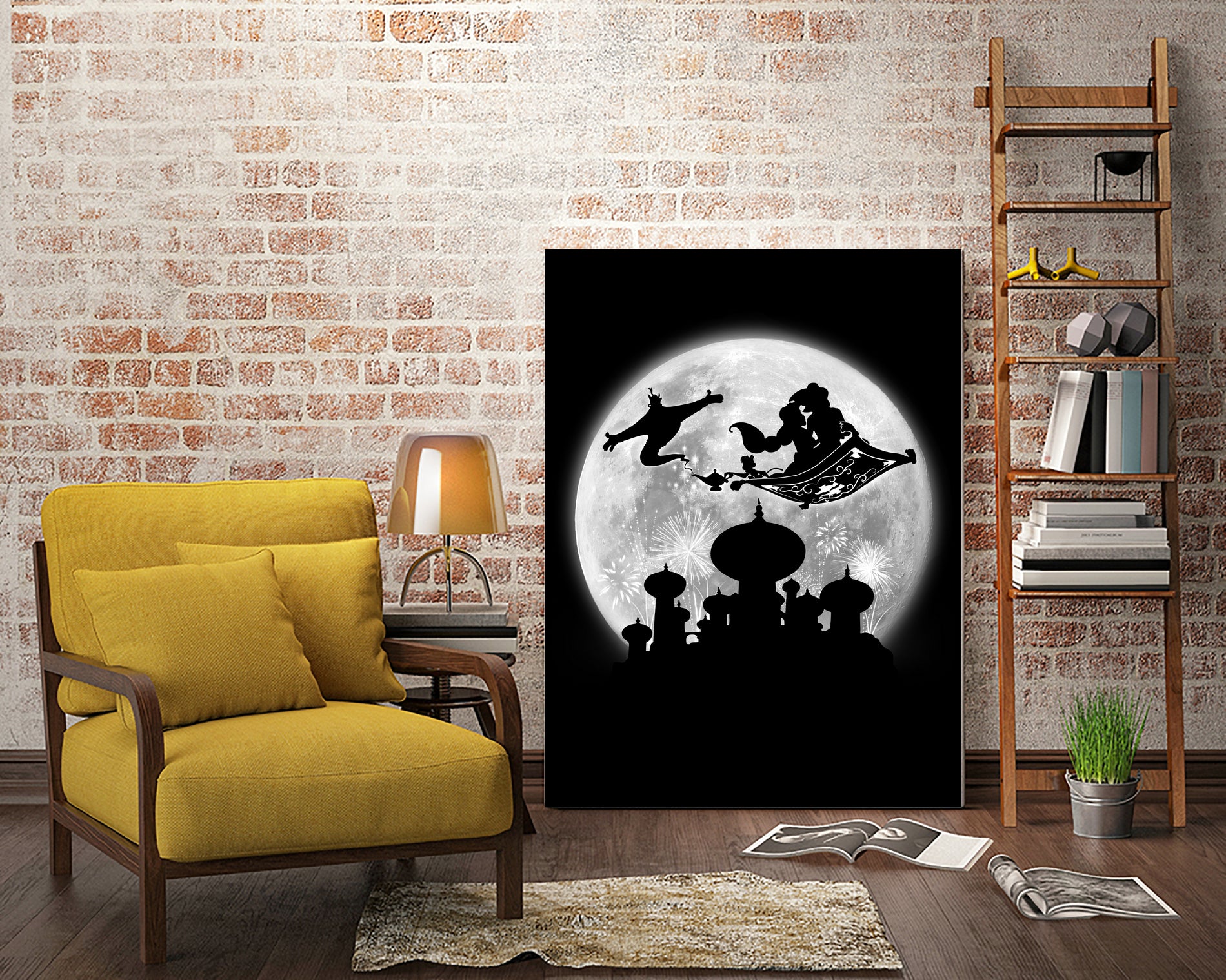Full moon over Agrabah by Antonio Camarena on GIANT ART - black digital painting