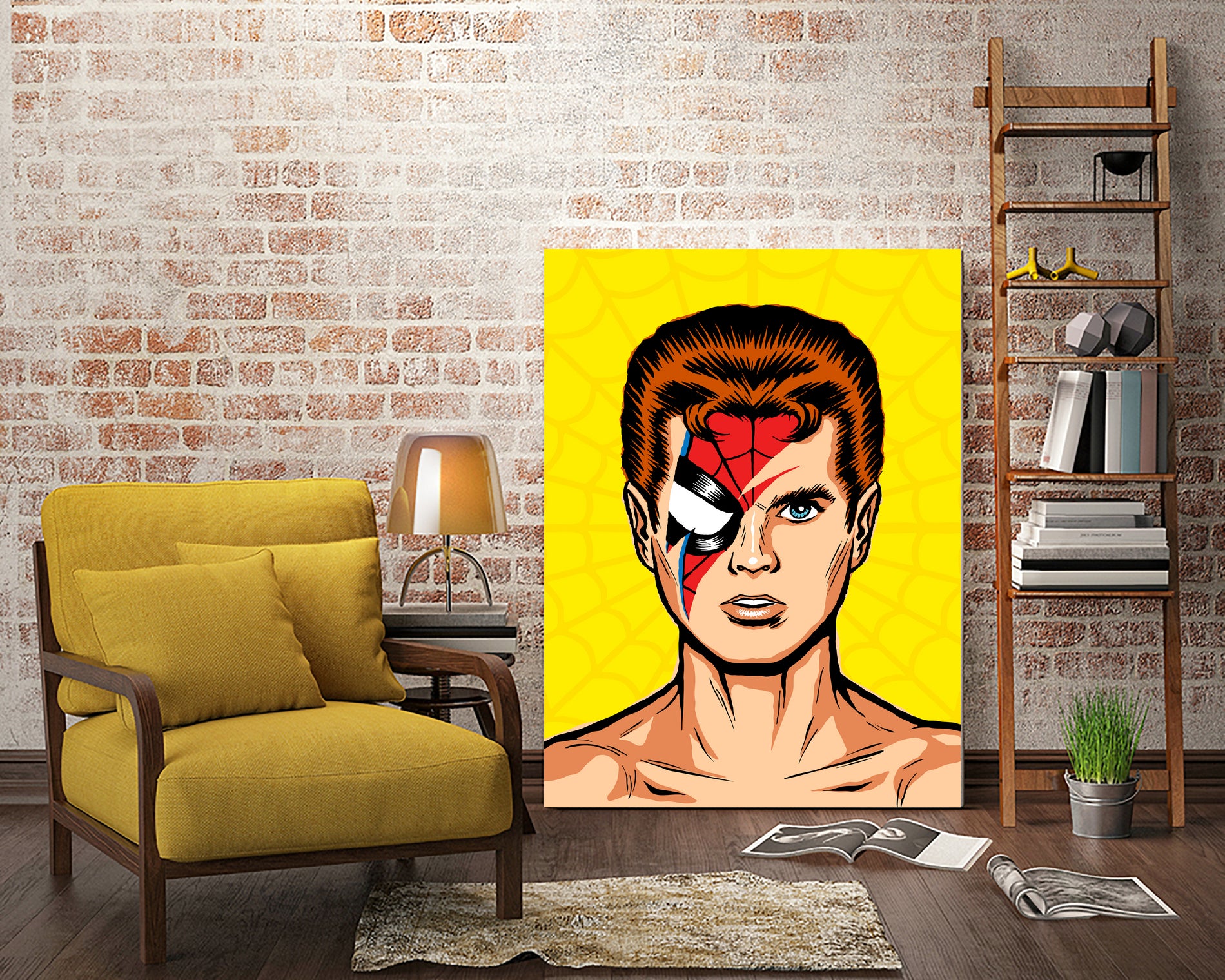 Spiders From Mars by Bily Mariano da Luz on GIANT ART - yellow digital painting