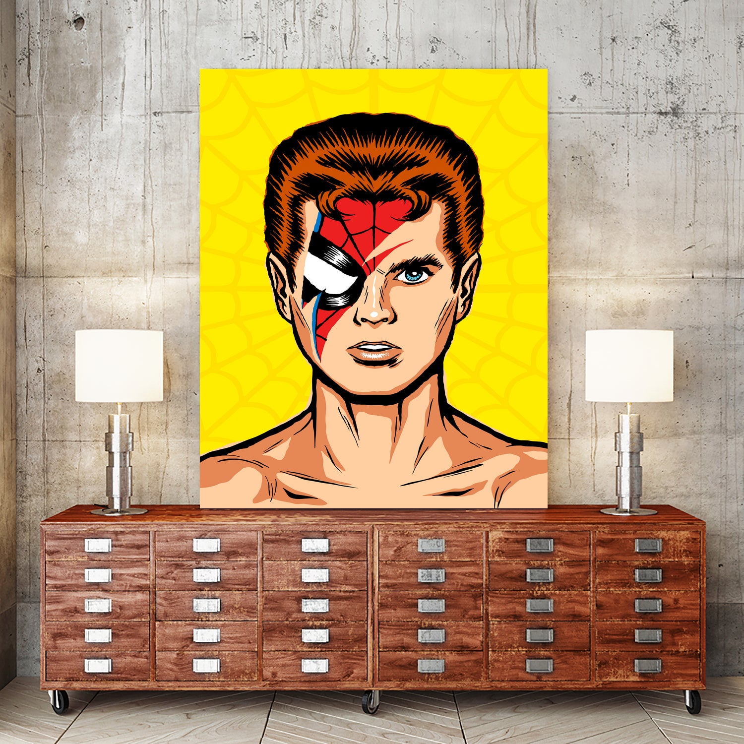 Spiders From Mars by Bily Mariano da Luz on GIANT ART - yellow digital painting