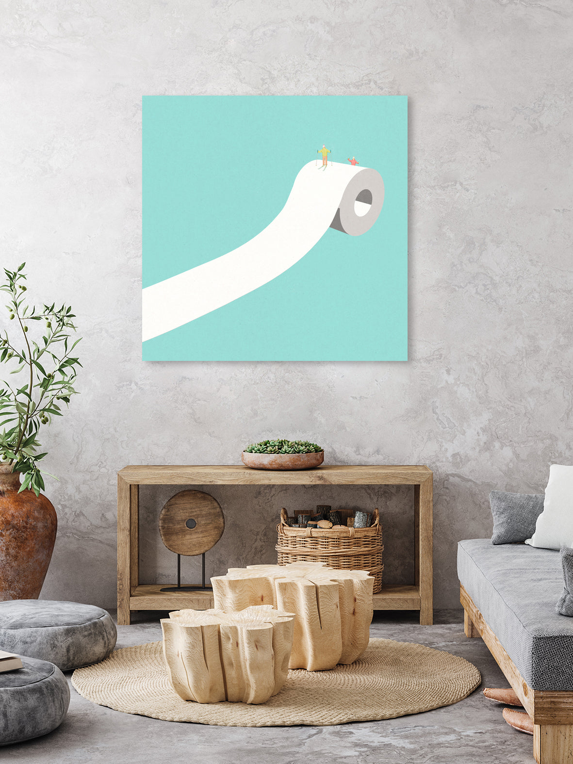 Skiing by Keita Kurihara on GIANT ART - blue digital painting