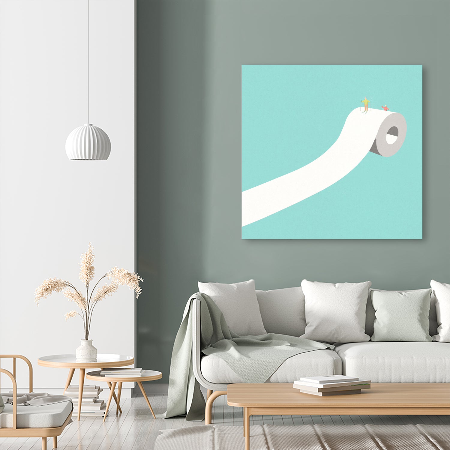 Skiing by Keita Kurihara on GIANT ART - blue digital painting