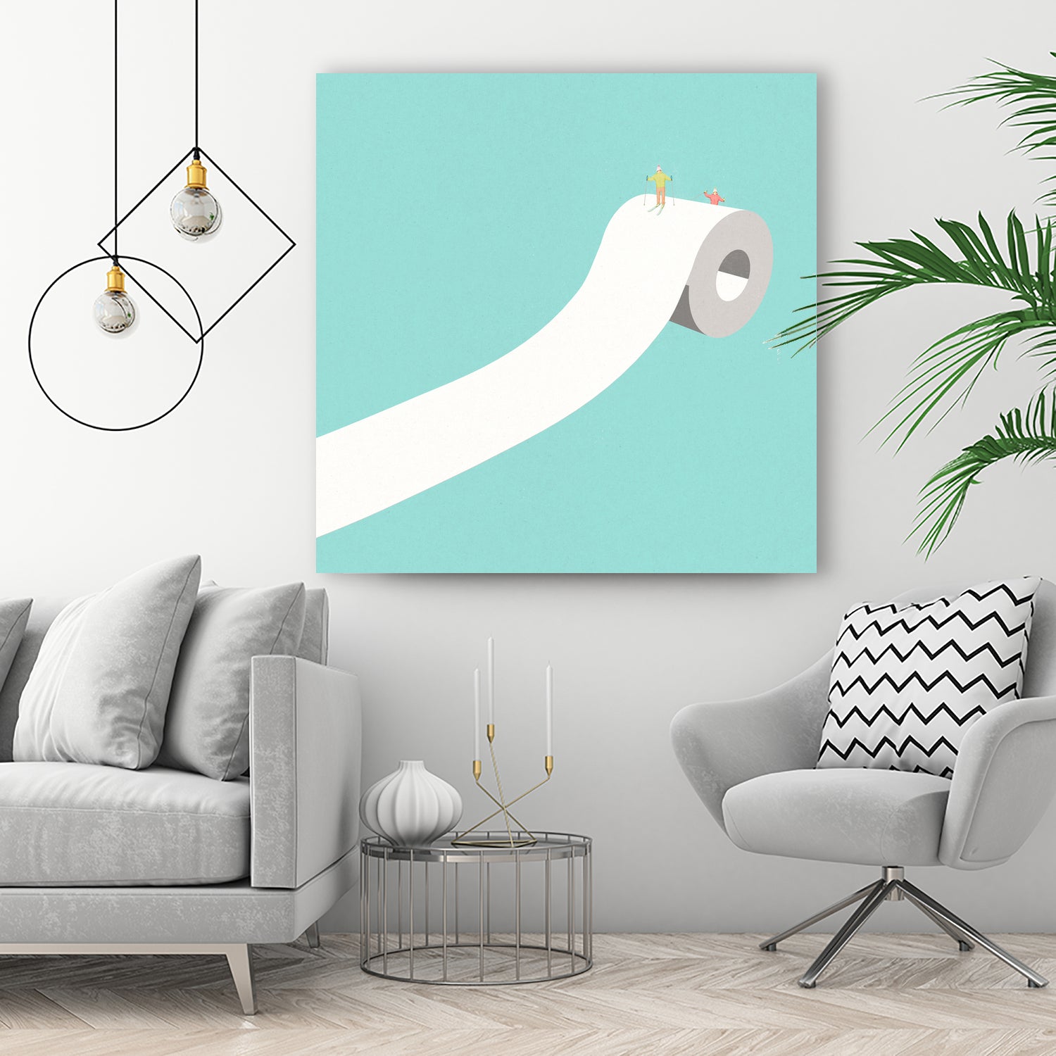 Skiing by Keita Kurihara on GIANT ART - blue digital painting