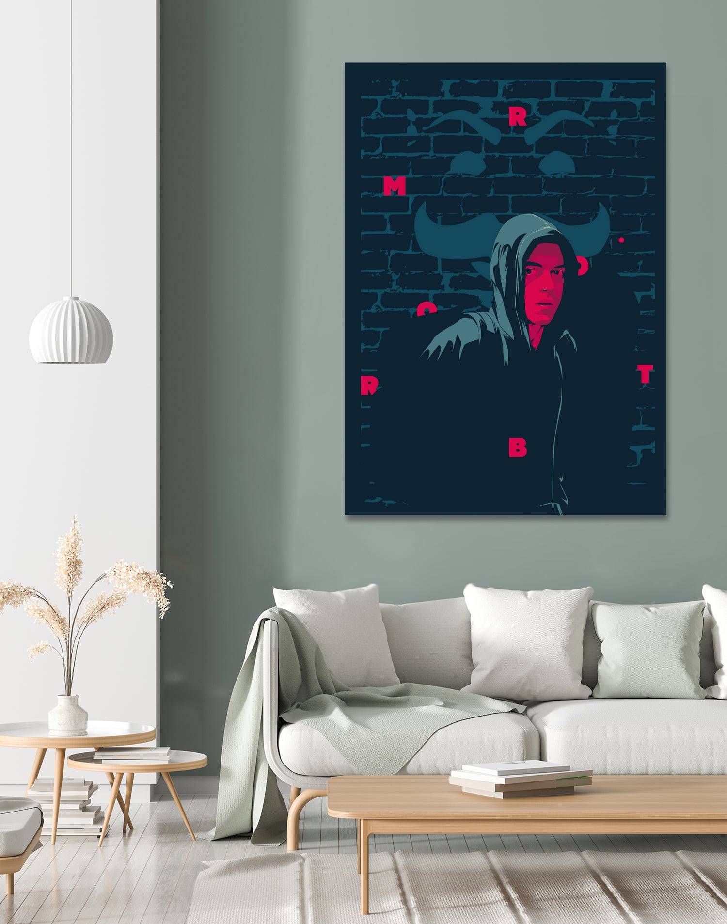 Mr. Robo by Tibor Lovas on GIANT ART - pink vector illustration