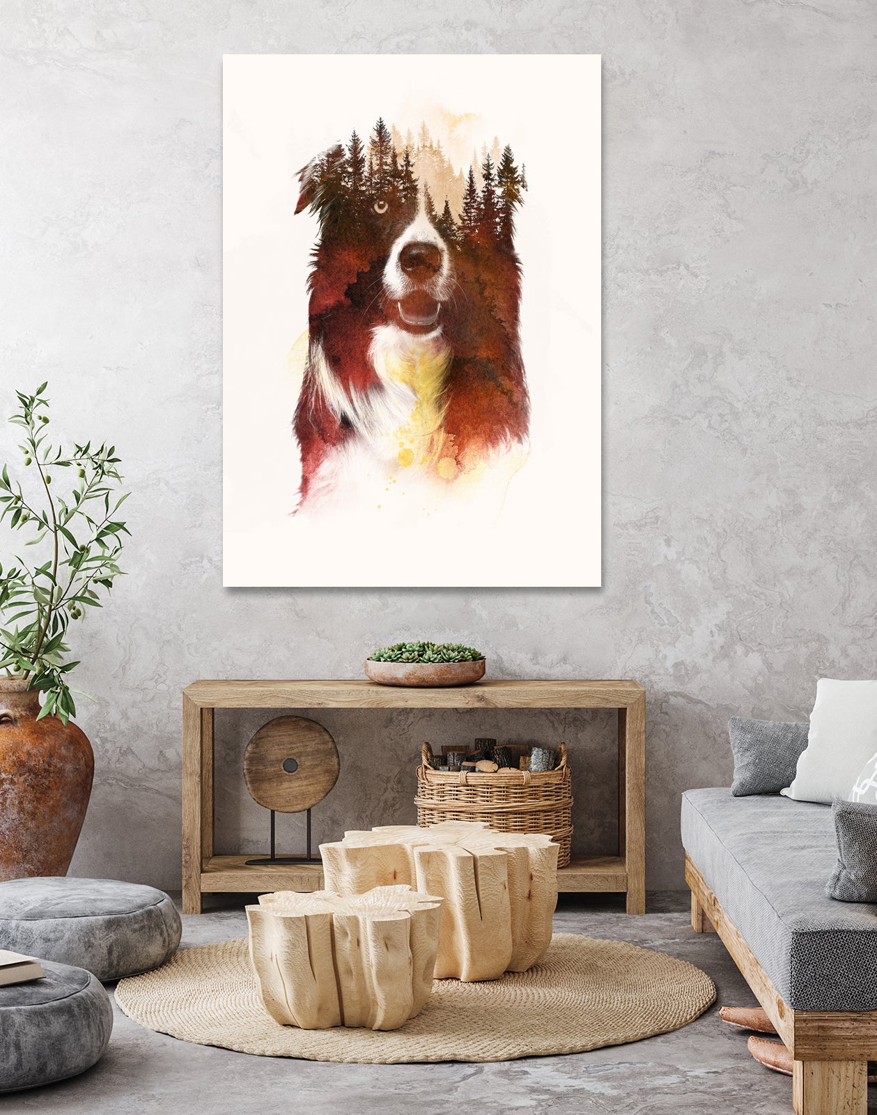 One night in the forest by Robert Farkas on GIANT ART - brown digital painting