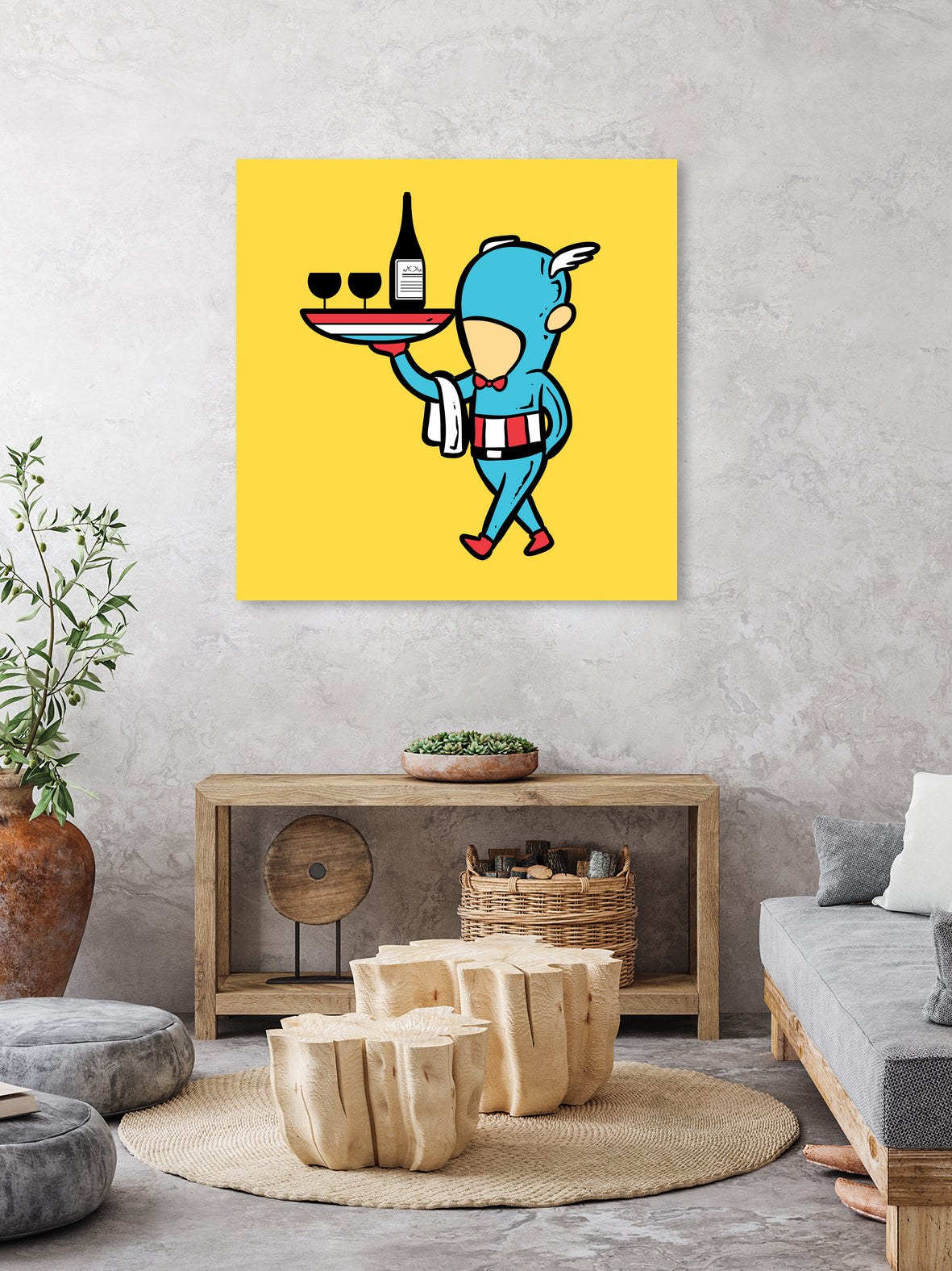 Part Time Job - Restaurant by Chow Hon Lam on GIANT ART - yellow character design