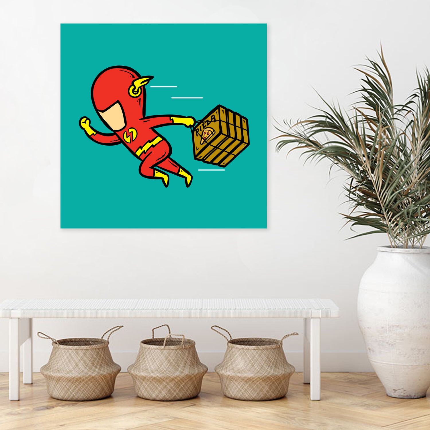 Part Time Job - Pizza House by Chow Hon Lam on GIANT ART - red digital drawing