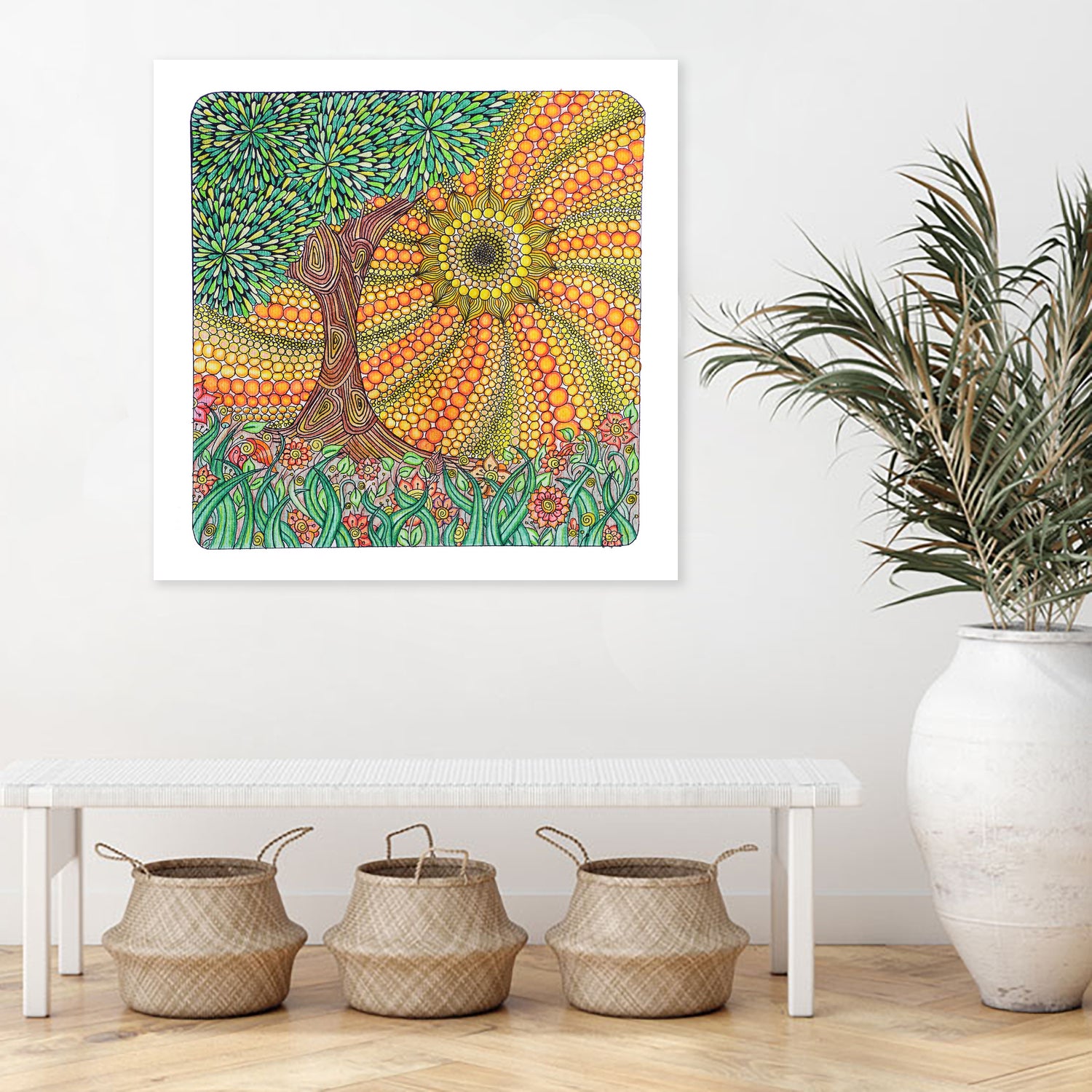 Sunny day by Ranka Stevic on GIANT ART - orange mixed media