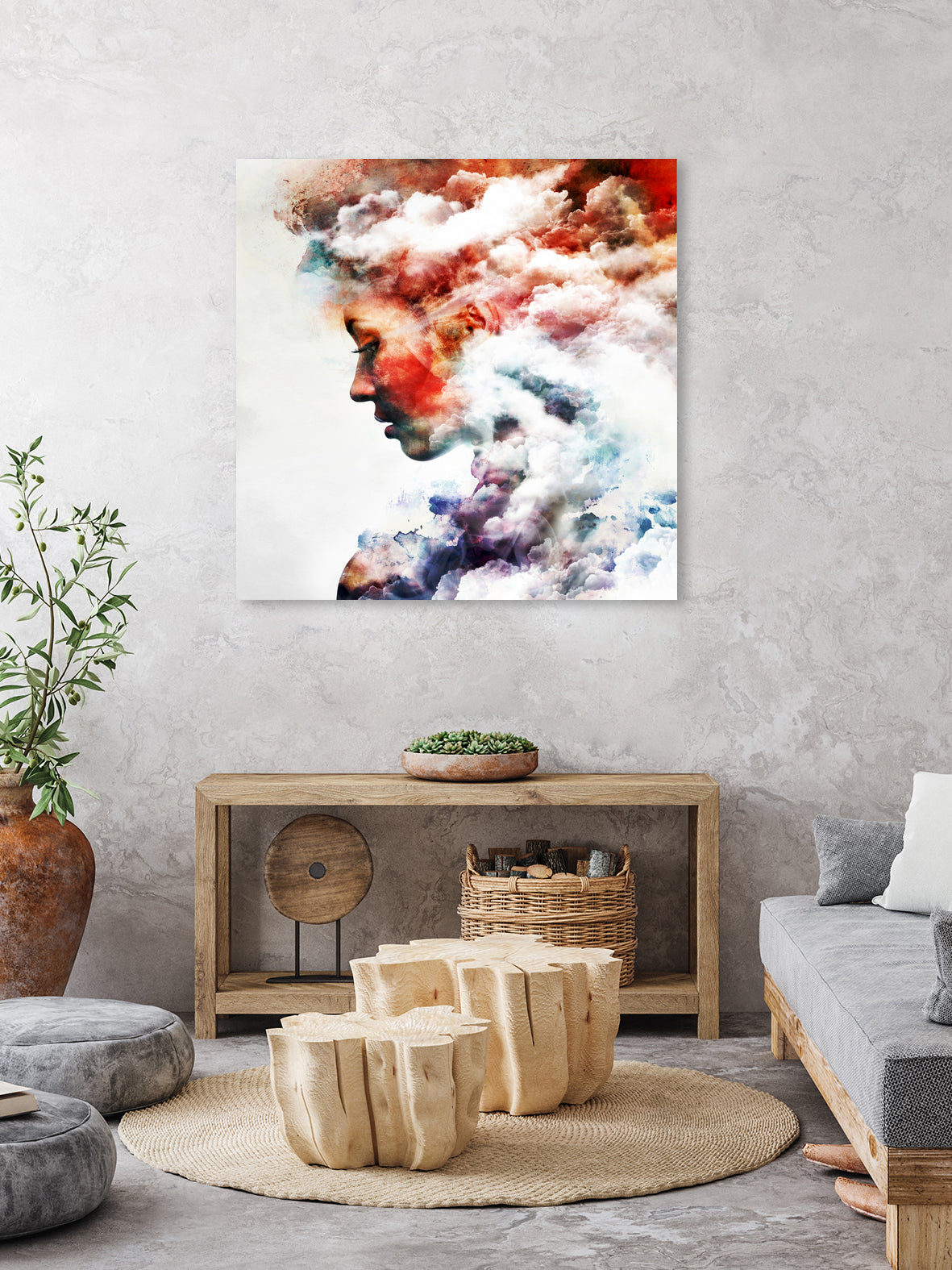 Cosmogony - Version 3 by Emiliano Miniussi on GIANT ART - red photo manipulation