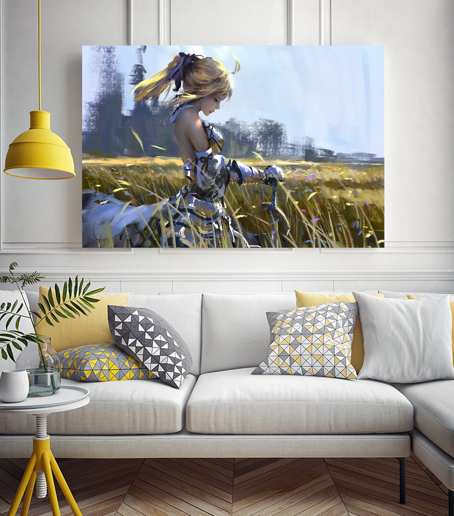 Saber Lily by Ling Wang on GIANT ART - yellow digital painting